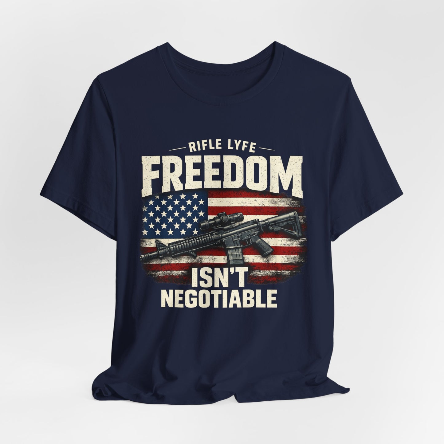 Freedom Is not Negotiable Shirt Patriotic Gun Shirt 2nd Amendment Shirt American Flag Shirt Tactical Shirt Pro Gun Tee Gift for Men