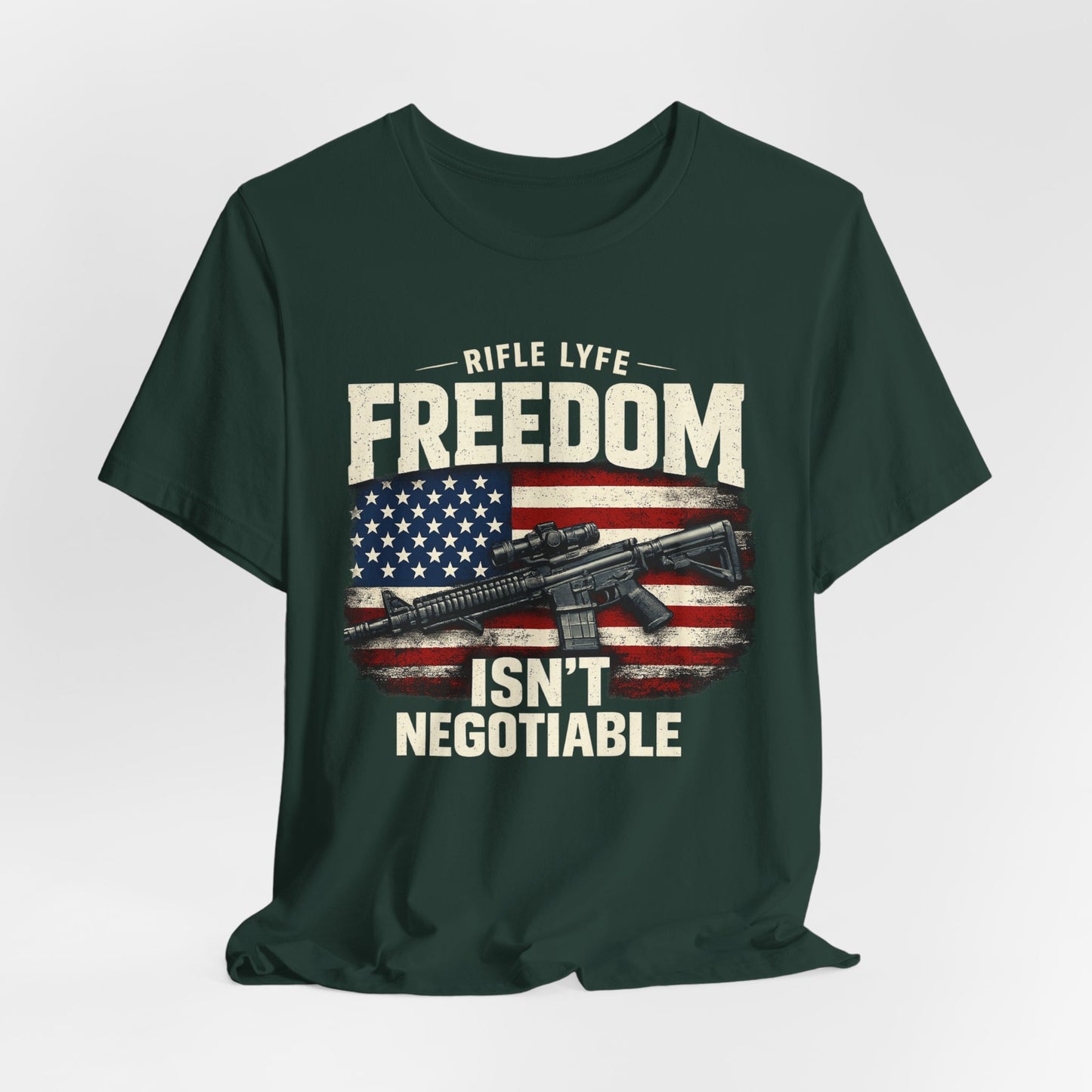 Freedom Is not Negotiable Shirt Patriotic Gun Shirt 2nd Amendment Shirt American Flag Shirt Tactical Shirt Pro Gun Tee Gift for Men