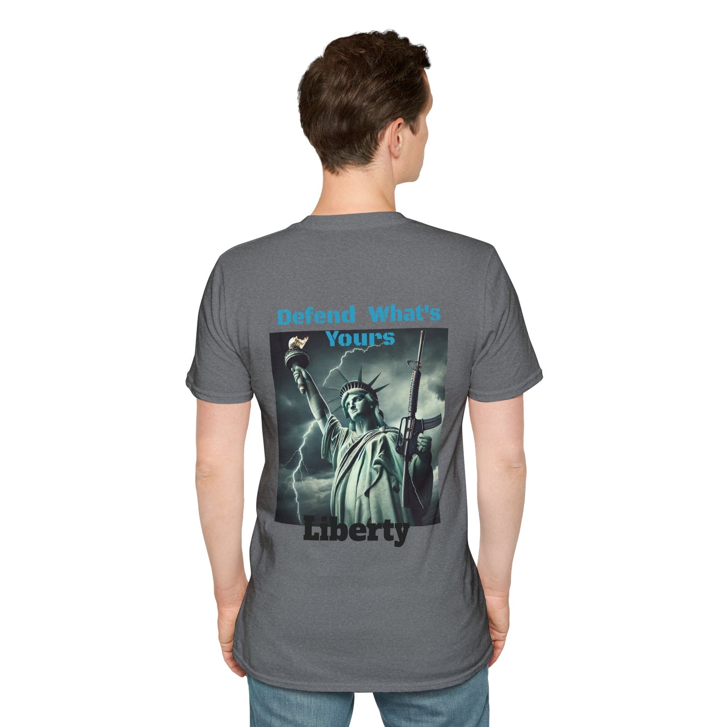 Patriotic Tee, Gun Rights Shirt, Liberty Rifle Top, Independence Day Apparel, American Pride Tshirt