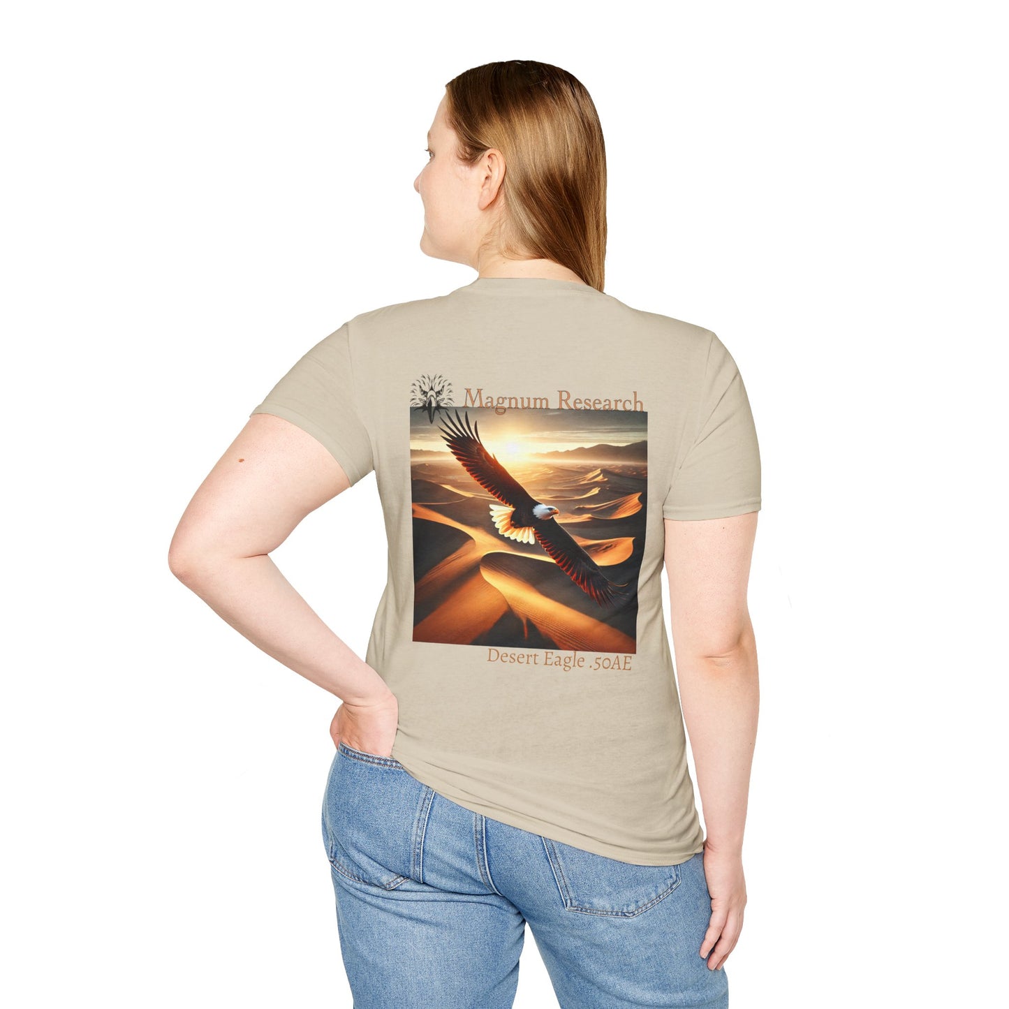 Funny Desert Eagle Gun Unisex Softstyle T-Shirt, Humor Tee, Sarcastic Graphic Top, Gun Enthusiast Gift, Men Women Shirt