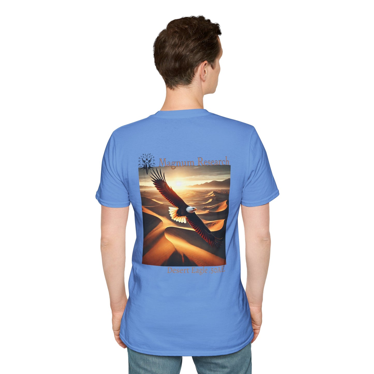 Funny Desert Eagle Gun Unisex Softstyle T-Shirt, Humor Tee, Sarcastic Graphic Top, Gun Enthusiast Gift, Men Women Shirt