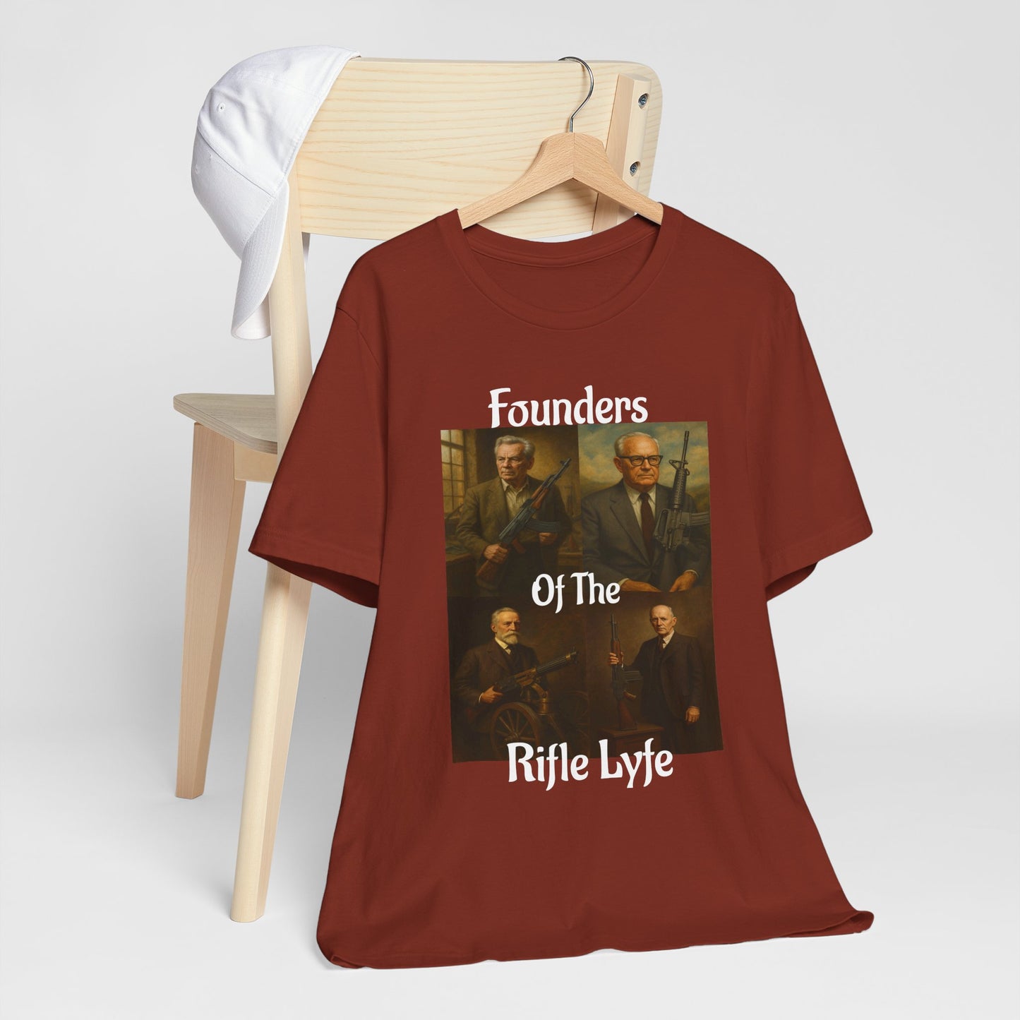 Founders of the Rifle Lyfe T-Shirt – Tactical Gun History Shirt for 2A Supporters, Military Gun Collectors & Patriotic Rifle Fans