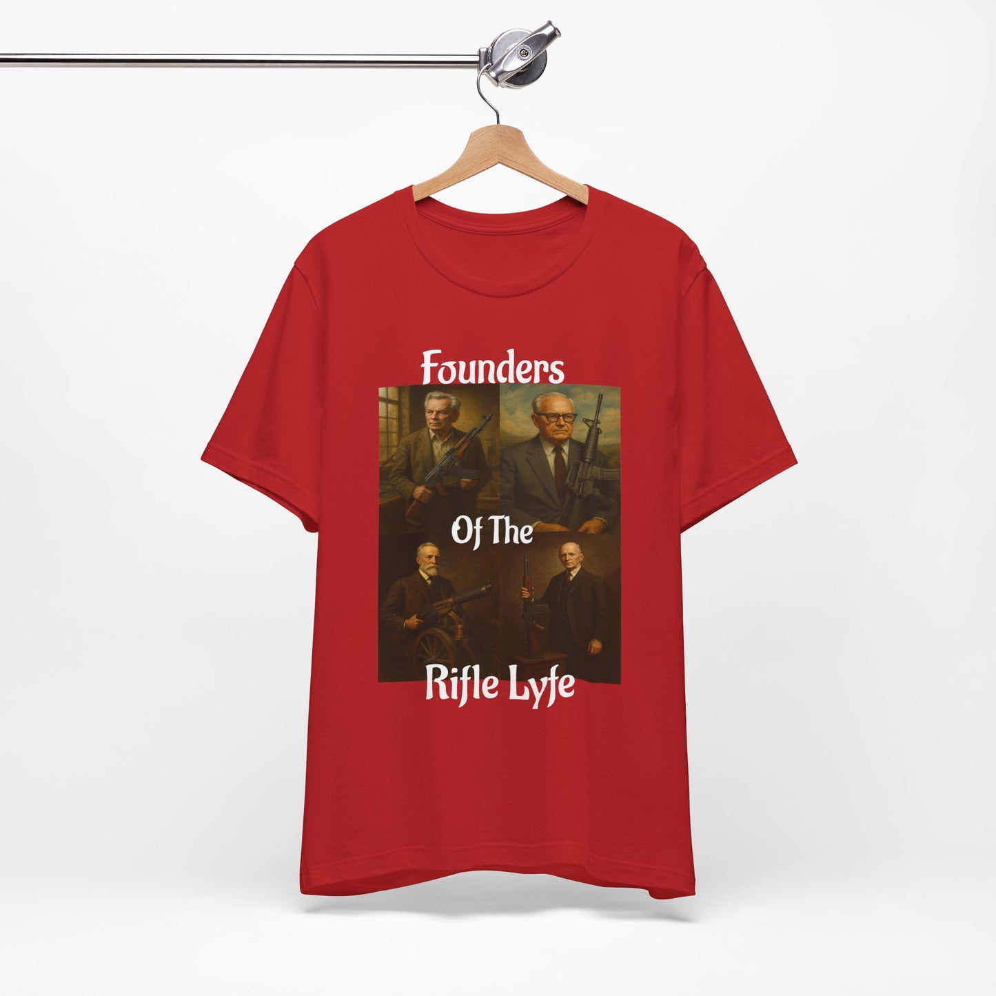 Founders of the Rifle Lyfe T-Shirt – Tactical Gun History Shirt for 2A Supporters, Military Gun Collectors & Patriotic Rifle Fans