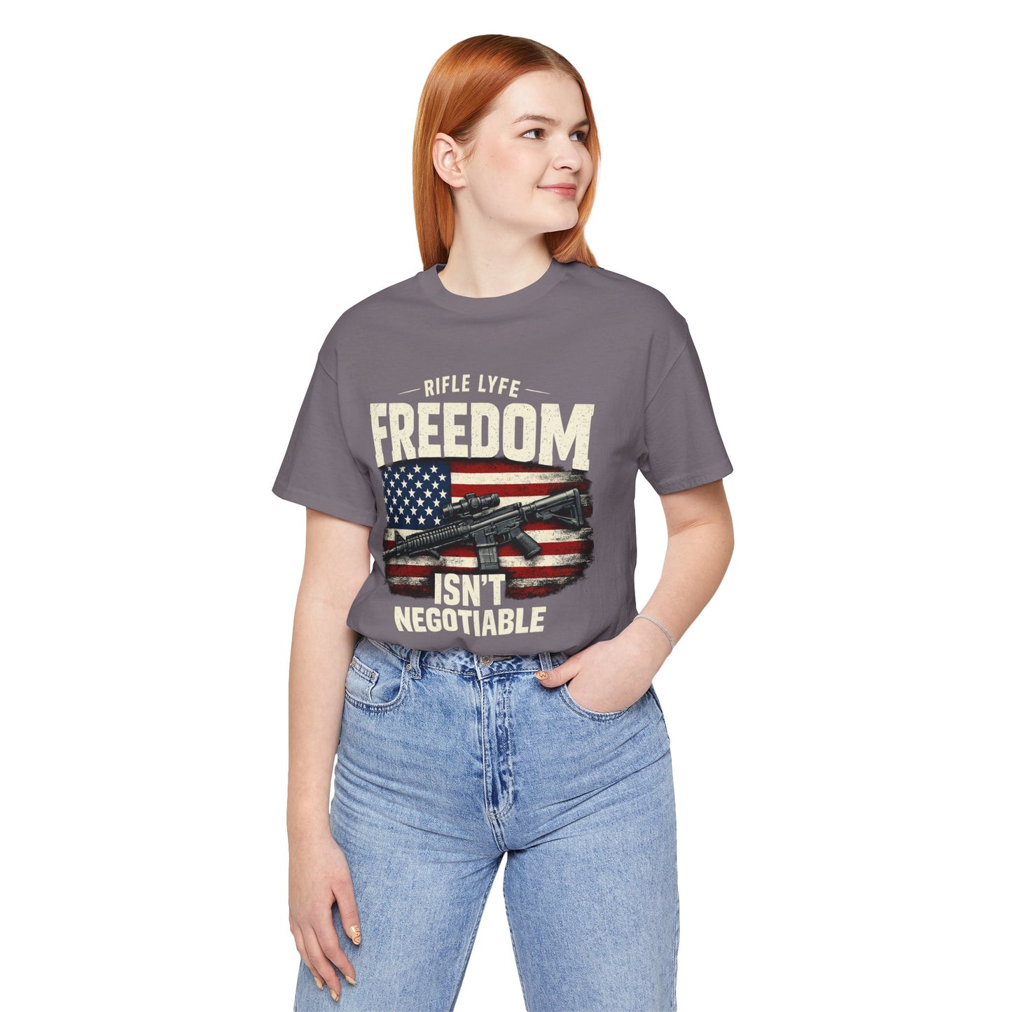 Freedom Is not Negotiable Shirt Patriotic Gun Shirt 2nd Amendment Shirt American Flag Shirt Tactical Shirt Pro Gun Tee Gift for Men