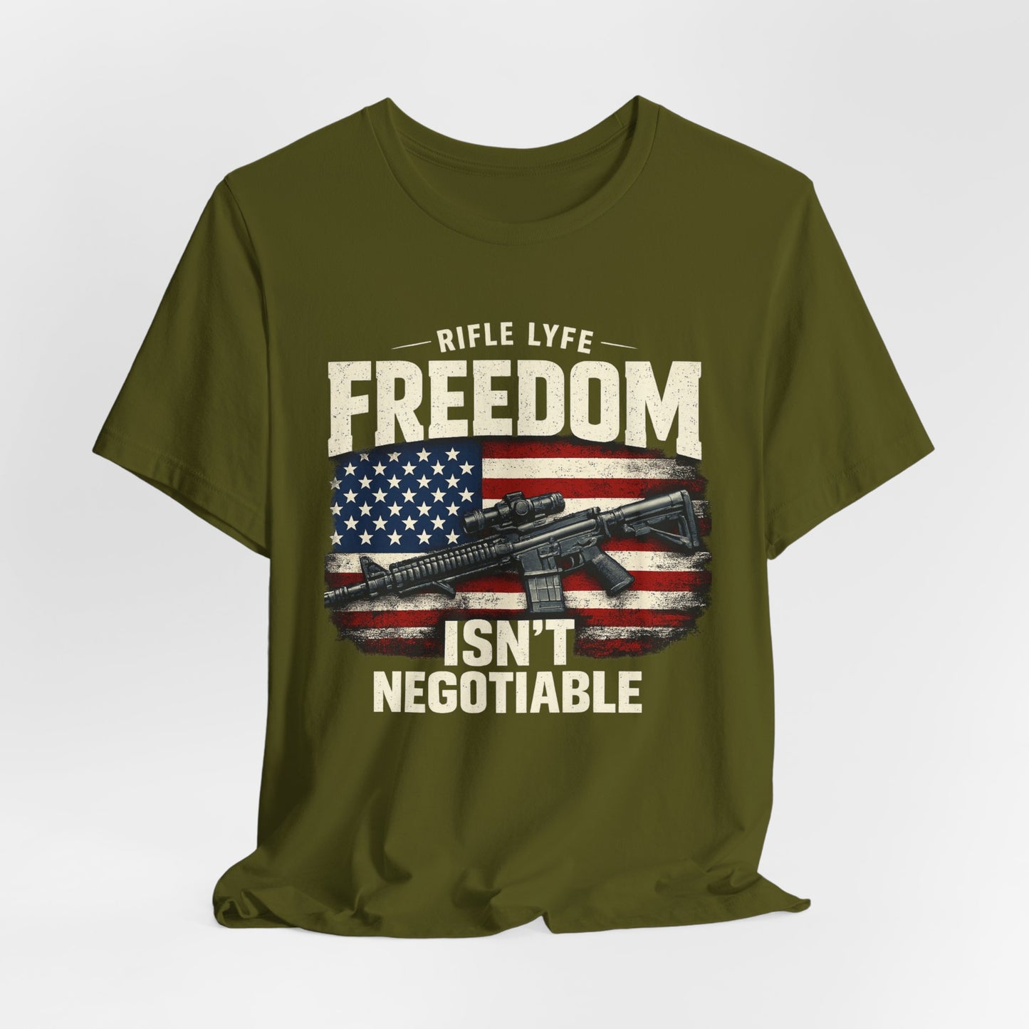 Freedom Is not Negotiable Shirt Patriotic Gun Shirt 2nd Amendment Shirt American Flag Shirt Tactical Shirt Pro Gun Tee Gift for Men
