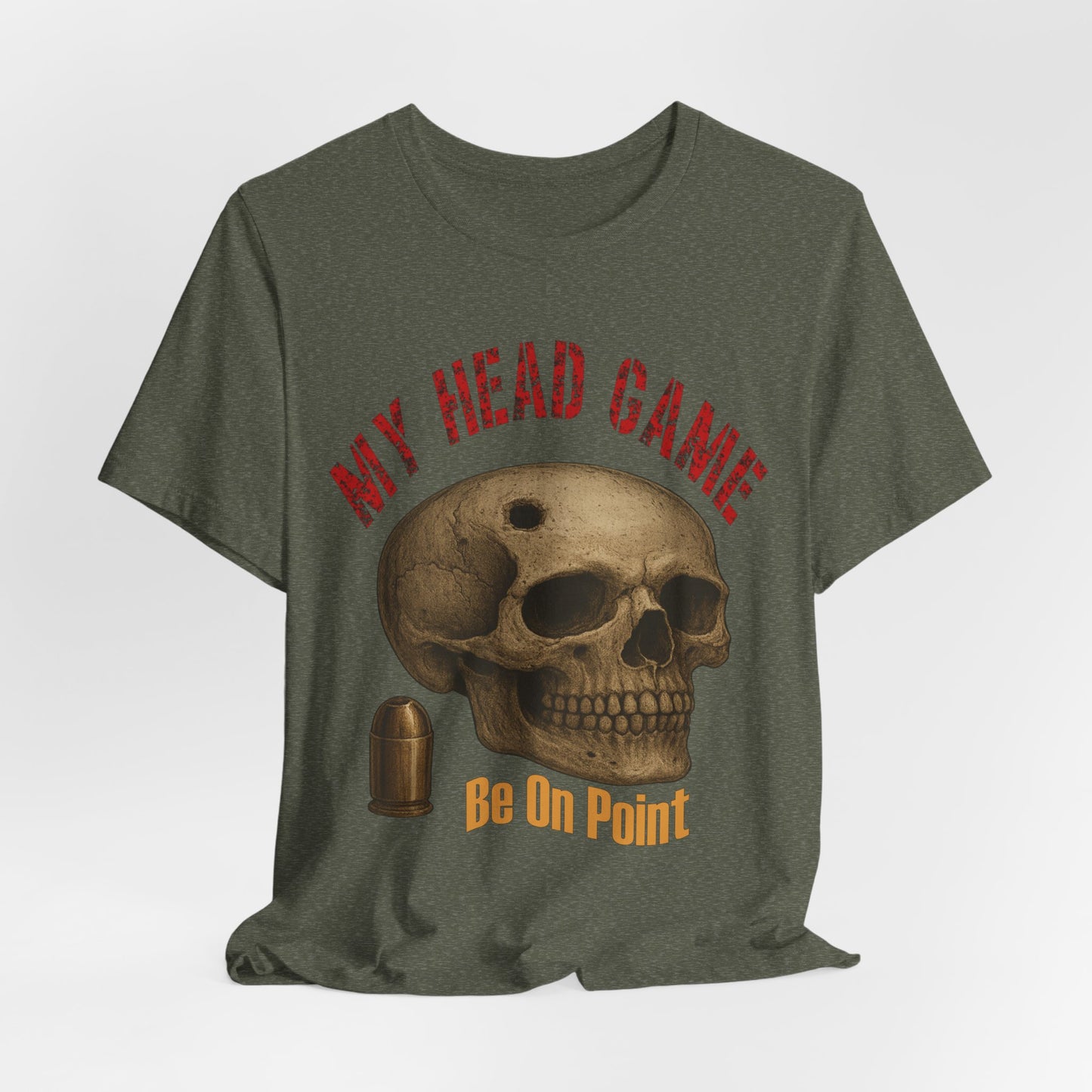 Head Game T-Shirt, Funny Skull Tee, Unisex Graphic Shirt, Unique Gift for Halloween, Quirky Statement Apparel