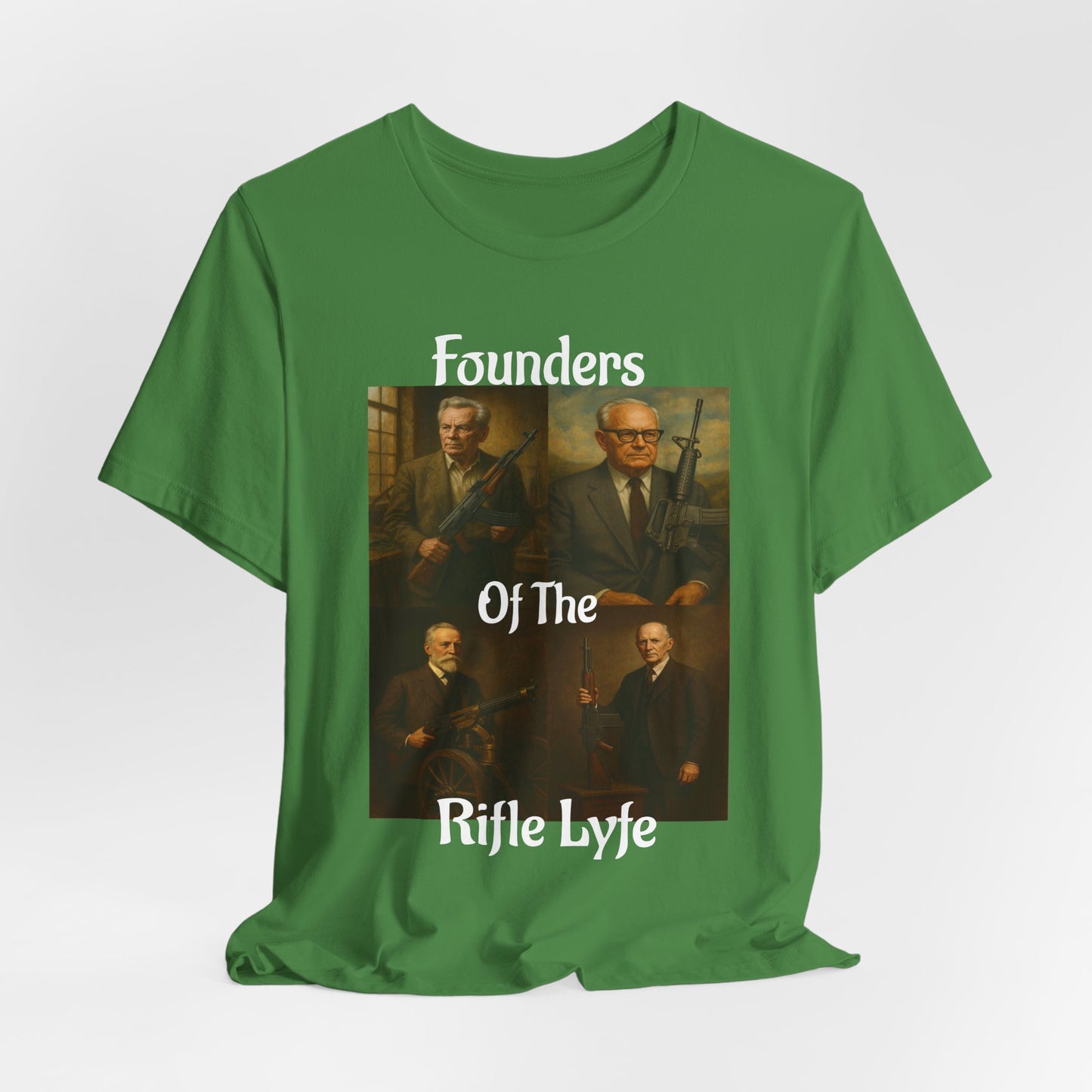 Founders of the Rifle Lyfe T-Shirt – Tactical Gun History Shirt for 2A Supporters, Military Gun Collectors & Patriotic Rifle Fans