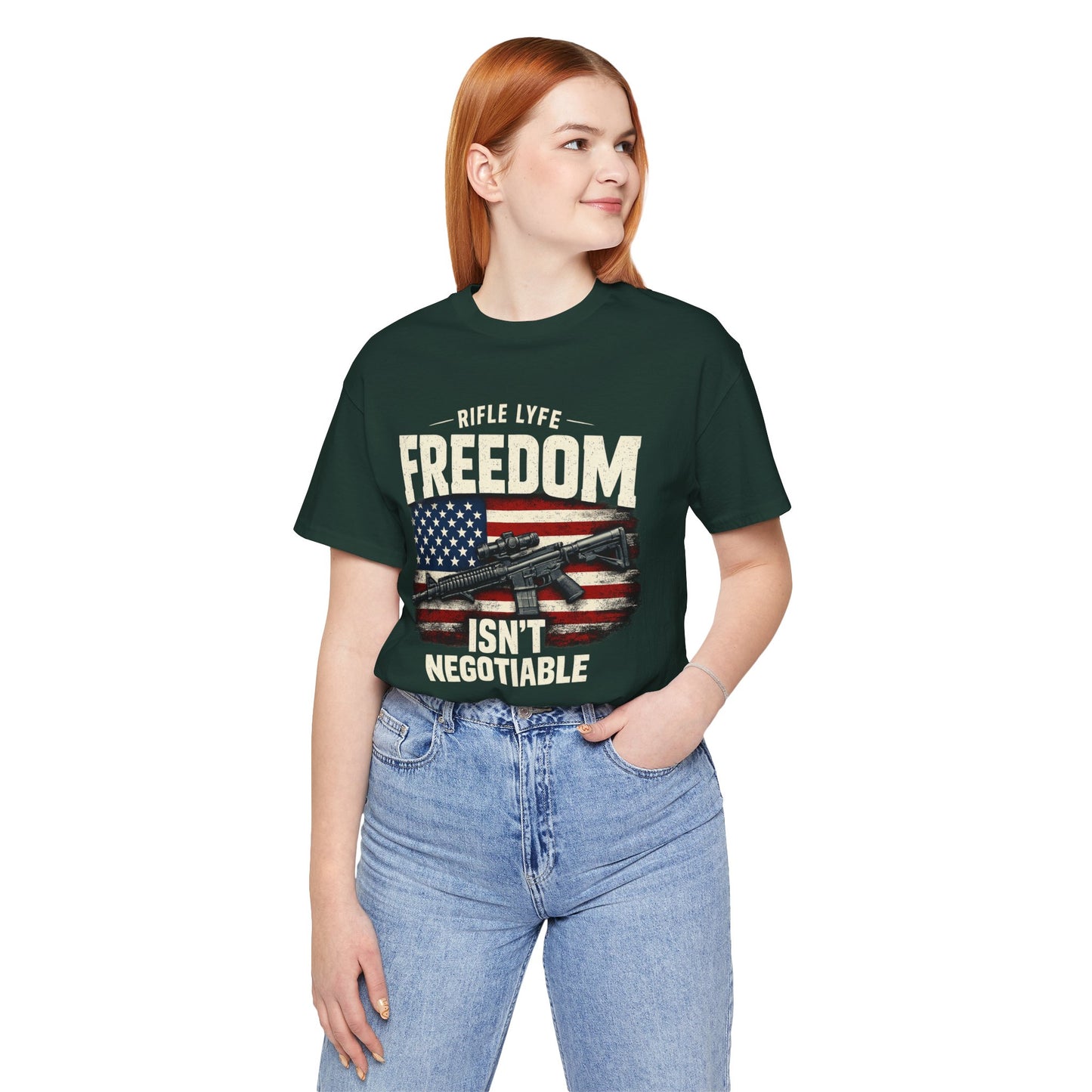 Freedom Is not Negotiable Shirt Patriotic Gun Shirt 2nd Amendment Shirt American Flag Shirt Tactical Shirt Pro Gun Tee Gift for Men