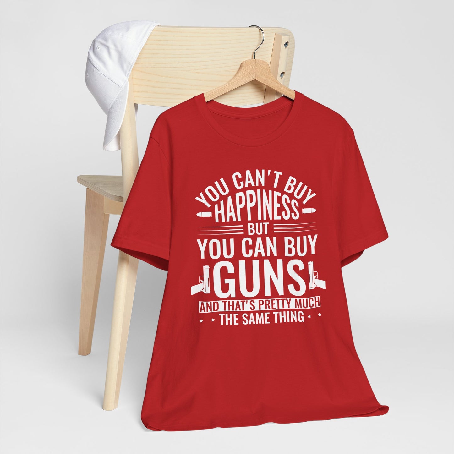 Gun Rights T-Shirt — "You Can't Buy Happiness But You Can Buy Guns" Graphic Tee