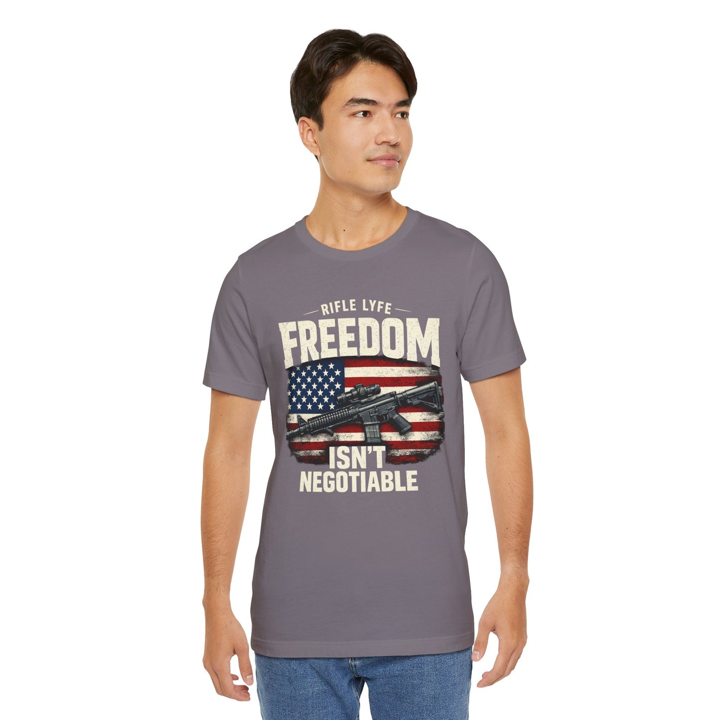 Freedom Is not Negotiable Shirt Patriotic Gun Shirt 2nd Amendment Shirt American Flag Shirt Tactical Shirt Pro Gun Tee Gift for Men