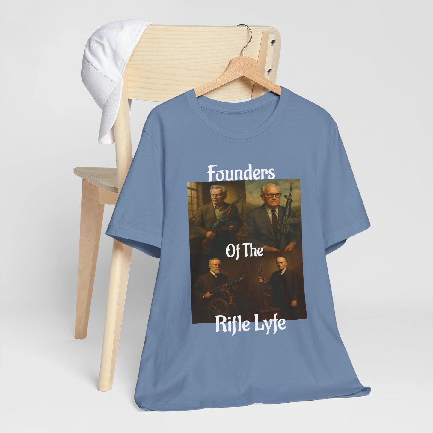 Founders of the Rifle Lyfe T-Shirt – Tactical Gun History Shirt for 2A Supporters, Military Gun Collectors & Patriotic Rifle Fans
