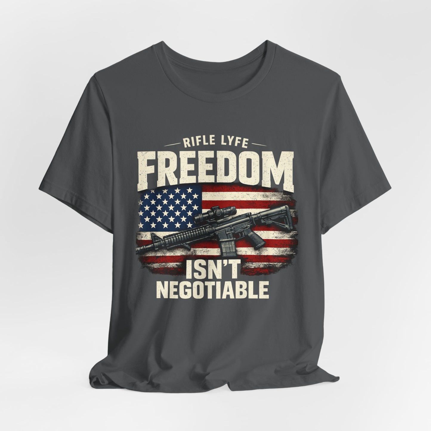 Freedom Is not Negotiable Shirt Patriotic Gun Shirt 2nd Amendment Shirt American Flag Shirt Tactical Shirt Pro Gun Tee Gift for Men
