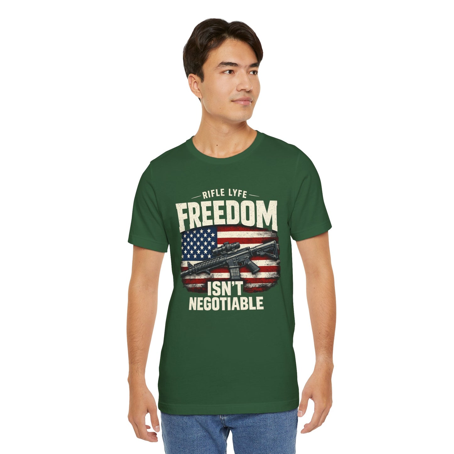 Freedom Is not Negotiable Shirt Patriotic Gun Shirt 2nd Amendment Shirt American Flag Shirt Tactical Shirt Pro Gun Tee Gift for Men