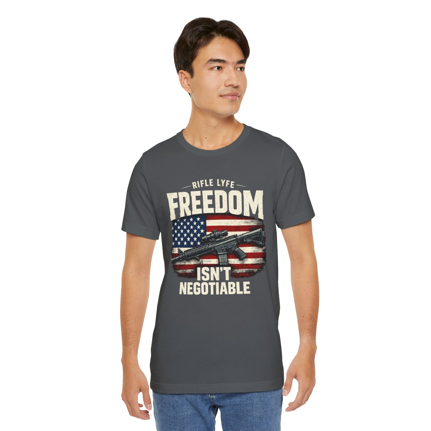 Freedom Is not Negotiable Shirt Patriotic Gun Shirt 2nd Amendment Shirt American Flag Shirt Tactical Shirt Pro Gun Tee Gift for Men