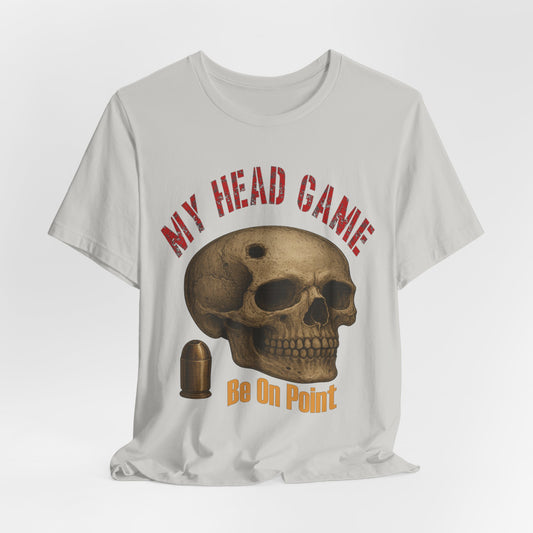 Head Game T-Shirt, Funny Skull Tee, Unisex Graphic Shirt, Unique Gift for Halloween, Quirky Statement Apparel