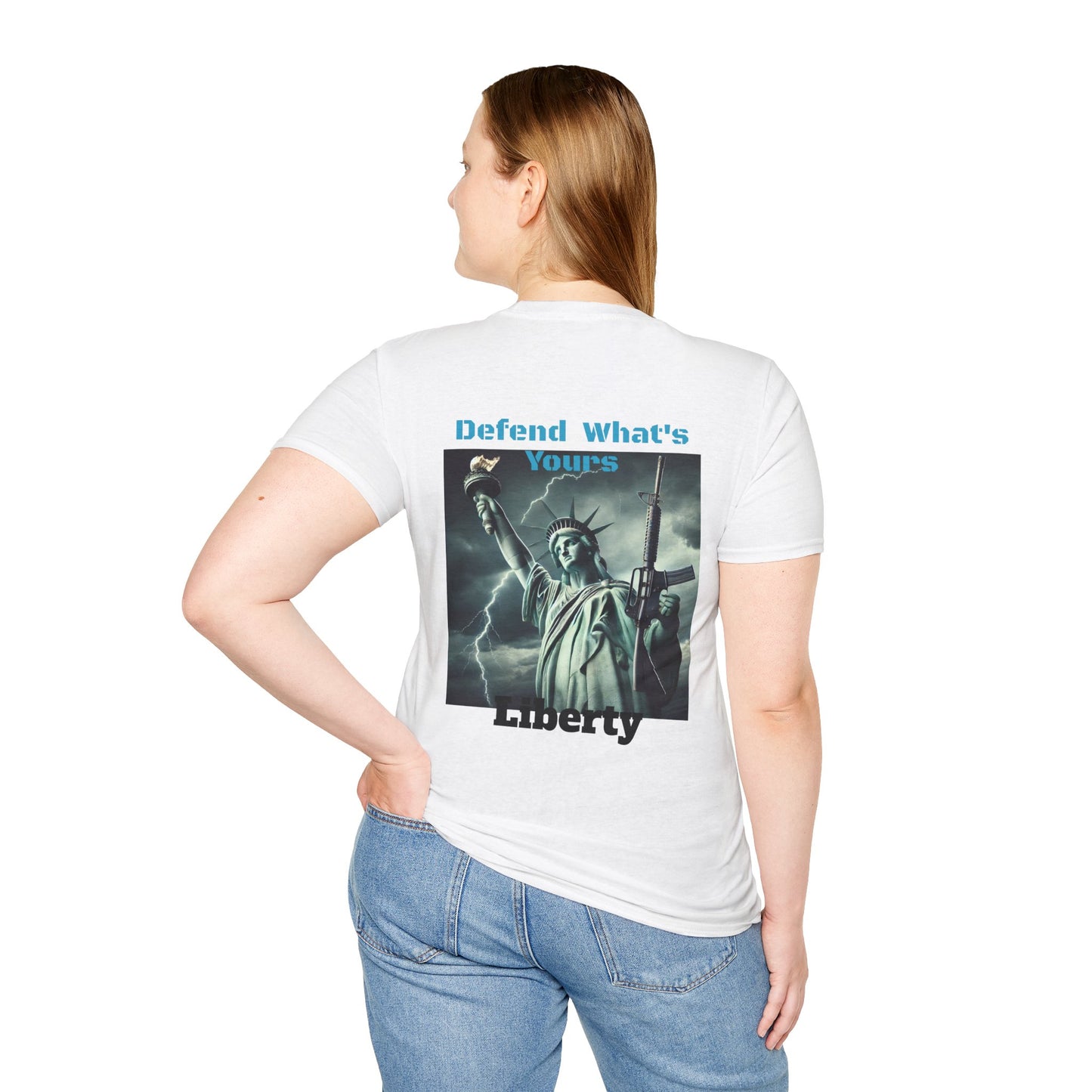 Patriotic Tee, Gun Rights Shirt, Liberty Rifle Top, Independence Day Apparel, American Pride Tshirt