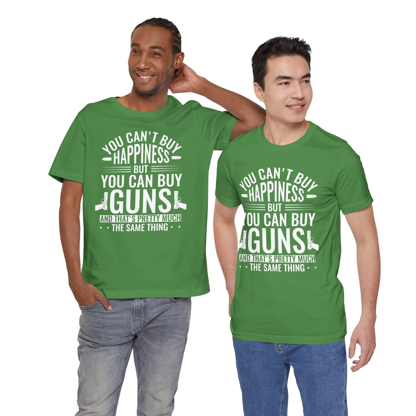 Gun Rights T-Shirt — "You Can't Buy Happiness But You Can Buy Guns" Graphic Tee