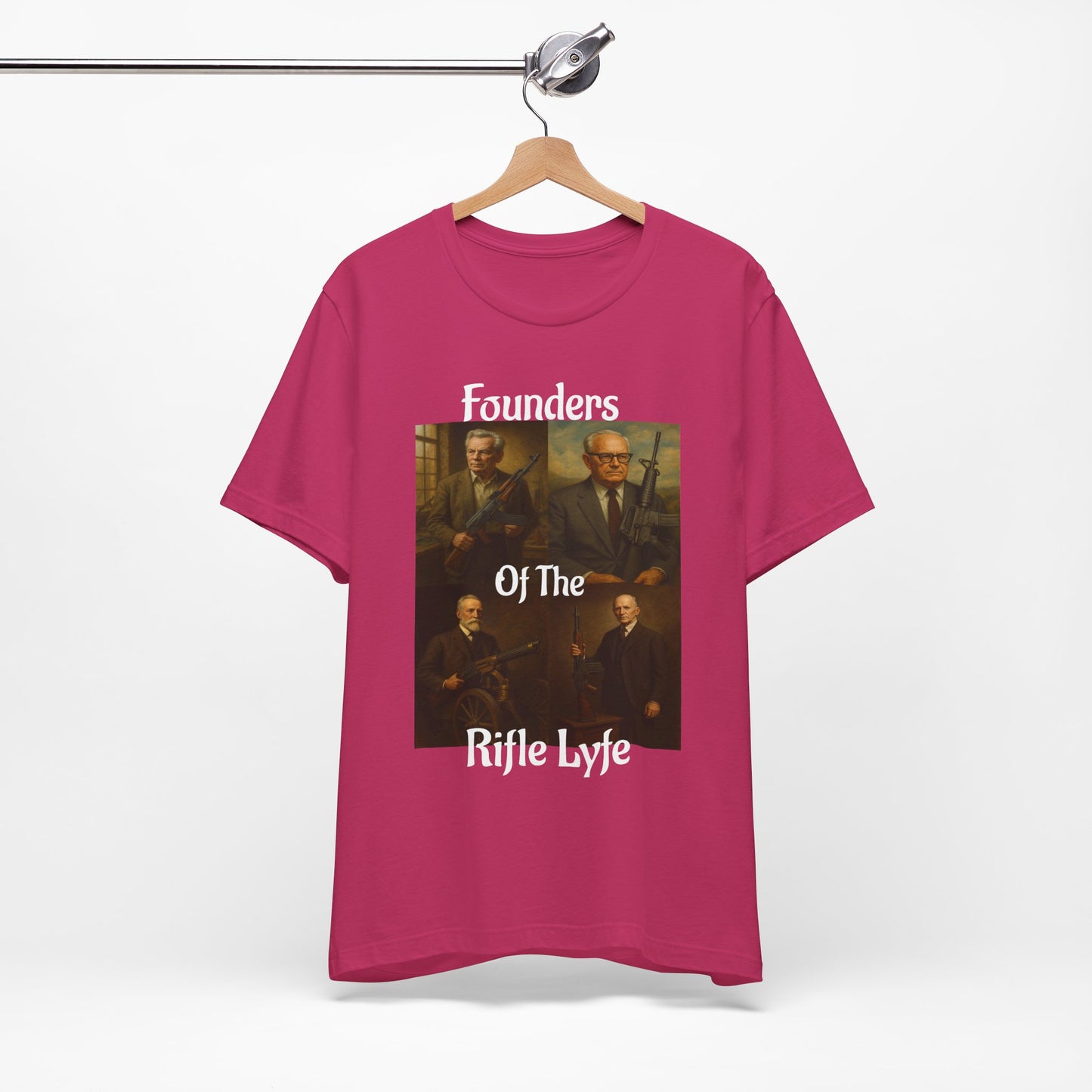 Founders of the Rifle Lyfe T-Shirt – Tactical Gun History Shirt for 2A Supporters, Military Gun Collectors & Patriotic Rifle Fans