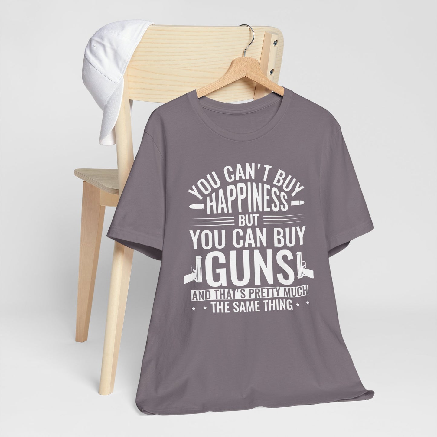 Gun Rights T-Shirt — "You Can't Buy Happiness But You Can Buy Guns" Graphic Tee