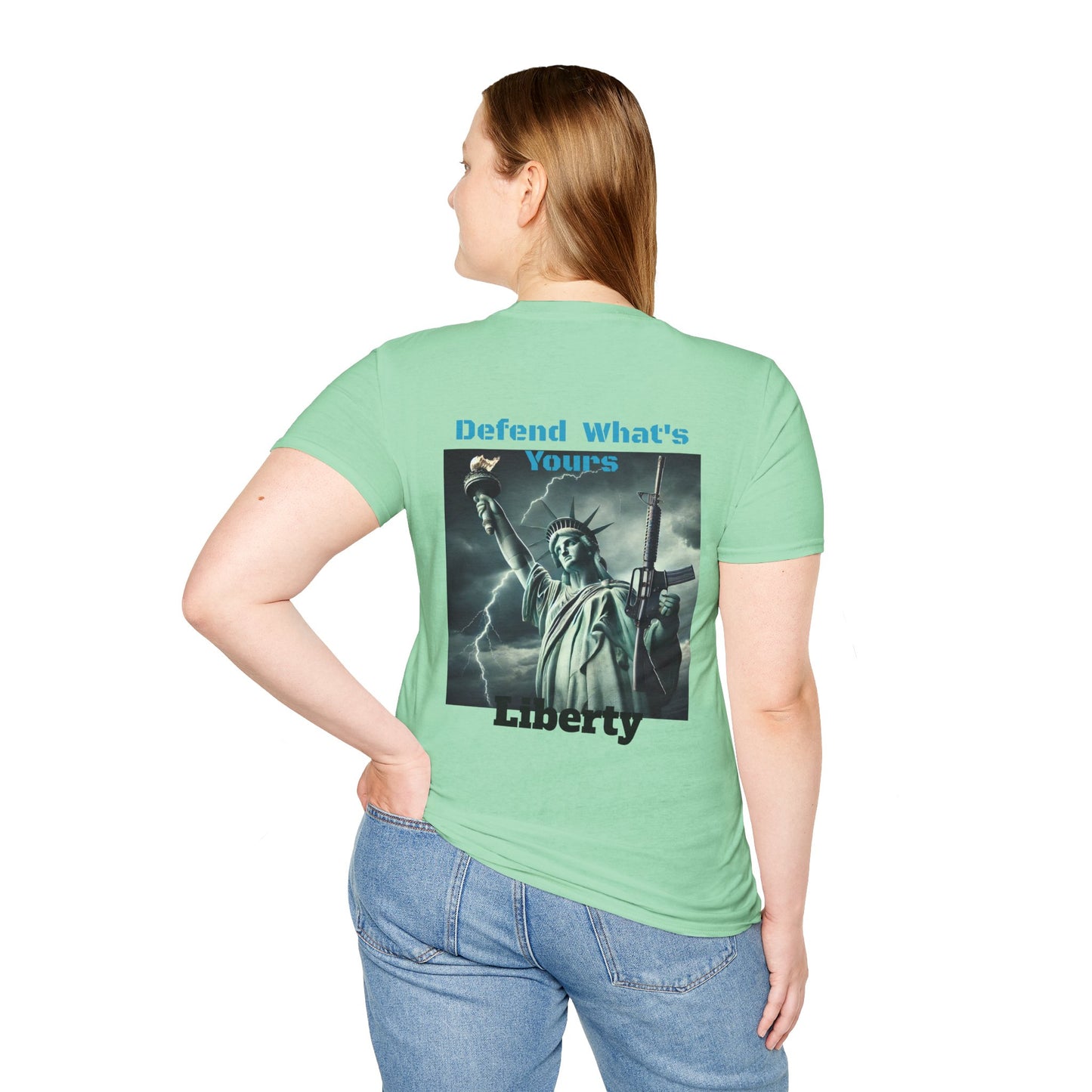 Patriotic Tee, Gun Rights Shirt, Liberty Rifle Top, Independence Day Apparel, American Pride Tshirt