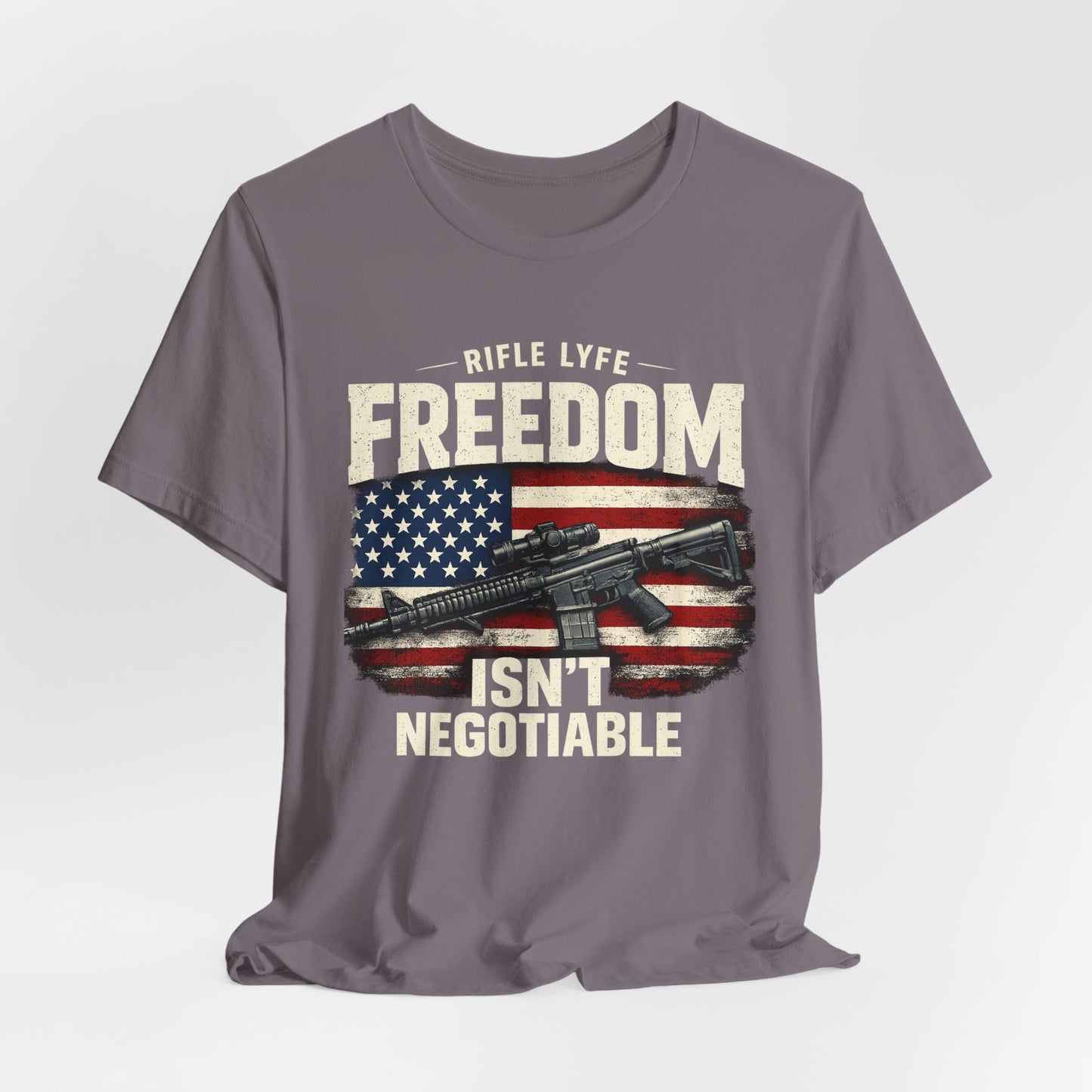 Freedom Is not Negotiable Shirt Patriotic Gun Shirt 2nd Amendment Shirt American Flag Shirt Tactical Shirt Pro Gun Tee Gift for Men