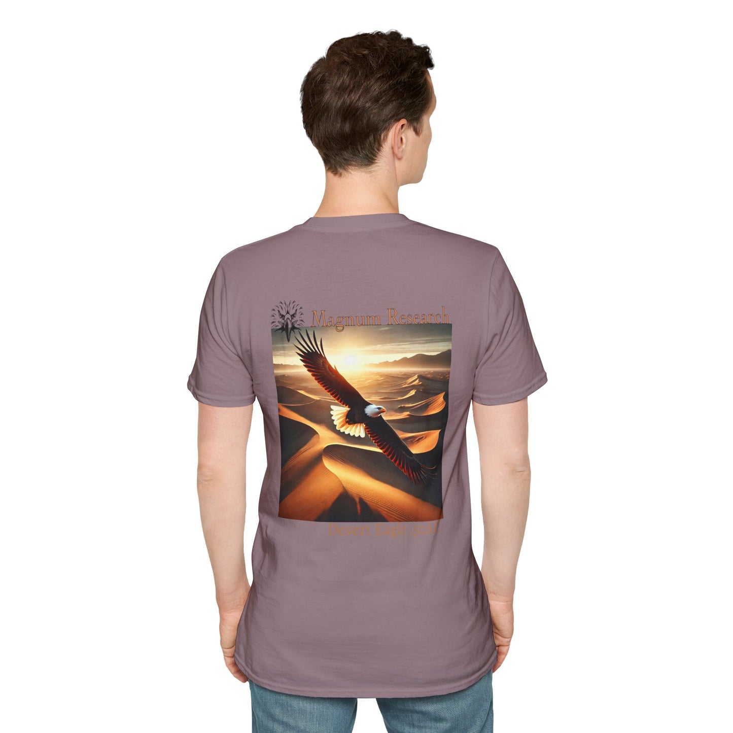 Funny Desert Eagle Gun Unisex Softstyle T-Shirt, Humor Tee, Sarcastic Graphic Top, Gun Enthusiast Gift, Men Women Shirt