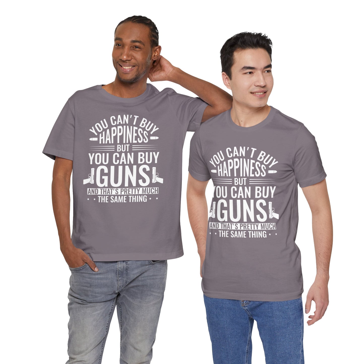 Gun Rights T-Shirt — "You Can't Buy Happiness But You Can Buy Guns" Graphic Tee