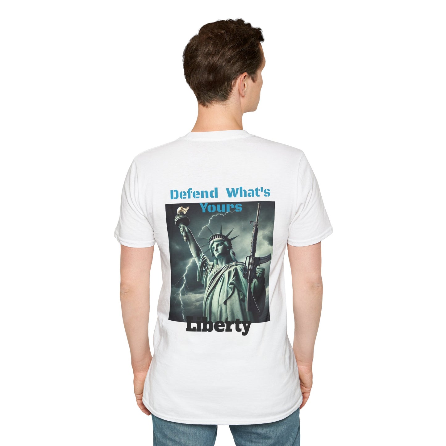 Patriotic Tee, Gun Rights Shirt, Liberty Rifle Top, Independence Day Apparel, American Pride Tshirt