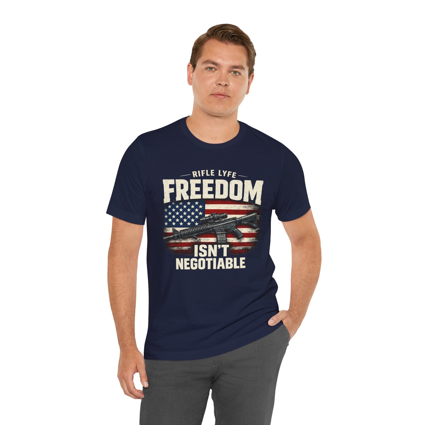 Freedom Is not Negotiable Shirt Patriotic Gun Shirt 2nd Amendment Shirt American Flag Shirt Tactical Shirt Pro Gun Tee Gift for Men