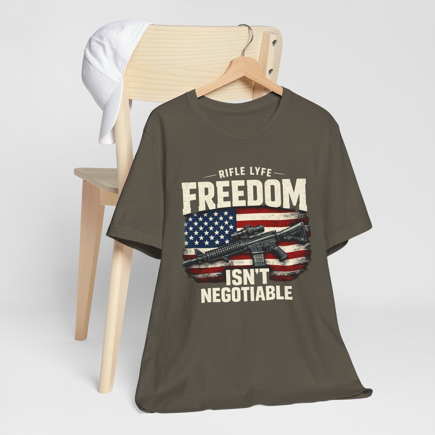 Freedom Is not Negotiable Shirt Patriotic Gun Shirt 2nd Amendment Shirt American Flag Shirt Tactical Shirt Pro Gun Tee Gift for Men