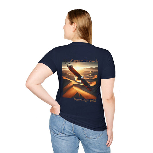 Funny Desert Eagle Gun Unisex Softstyle T-Shirt, Humor Tee, Sarcastic Graphic Top, Gun Enthusiast Gift, Men Women Shirt
