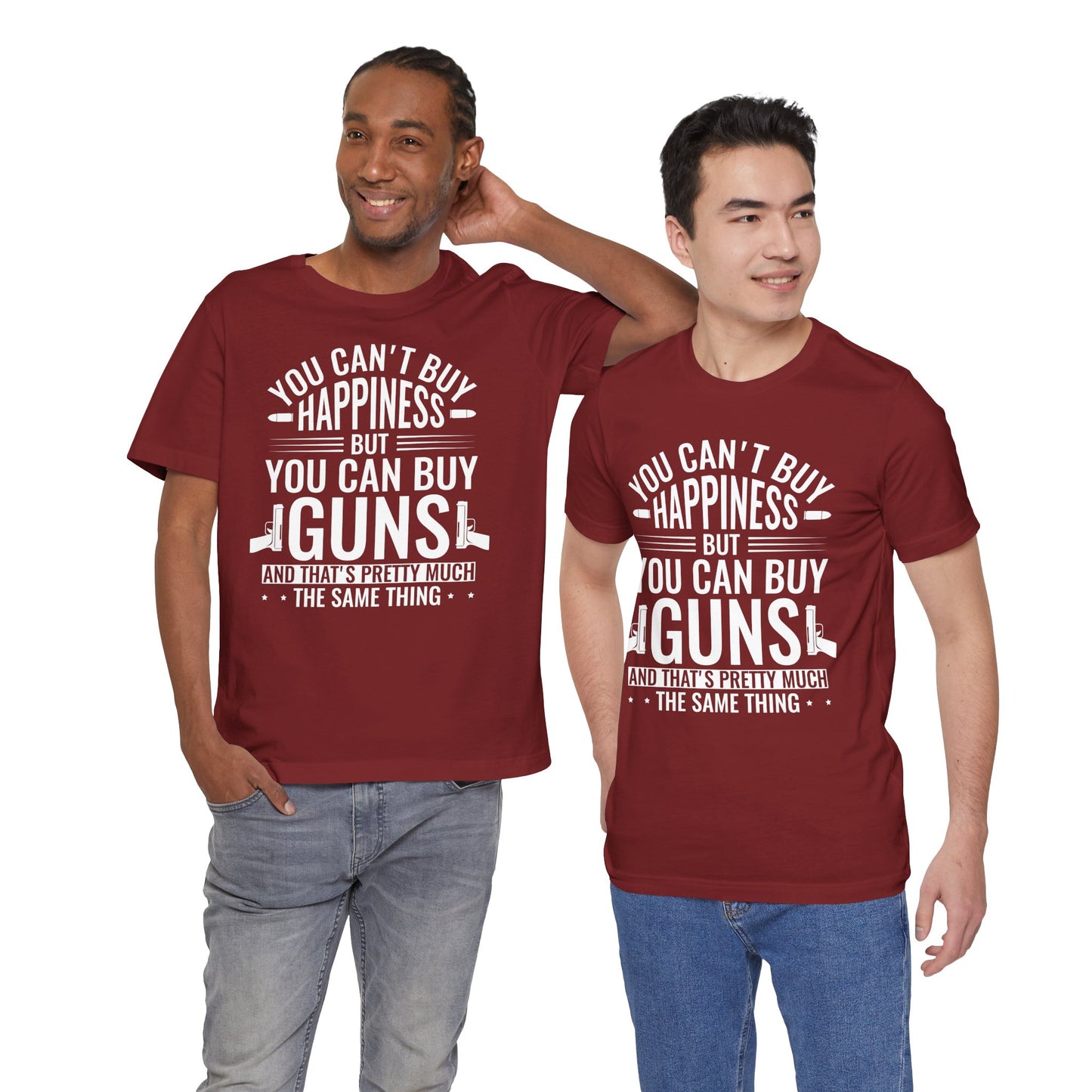 Gun Rights T-Shirt — "You Can't Buy Happiness But You Can Buy Guns" Graphic Tee