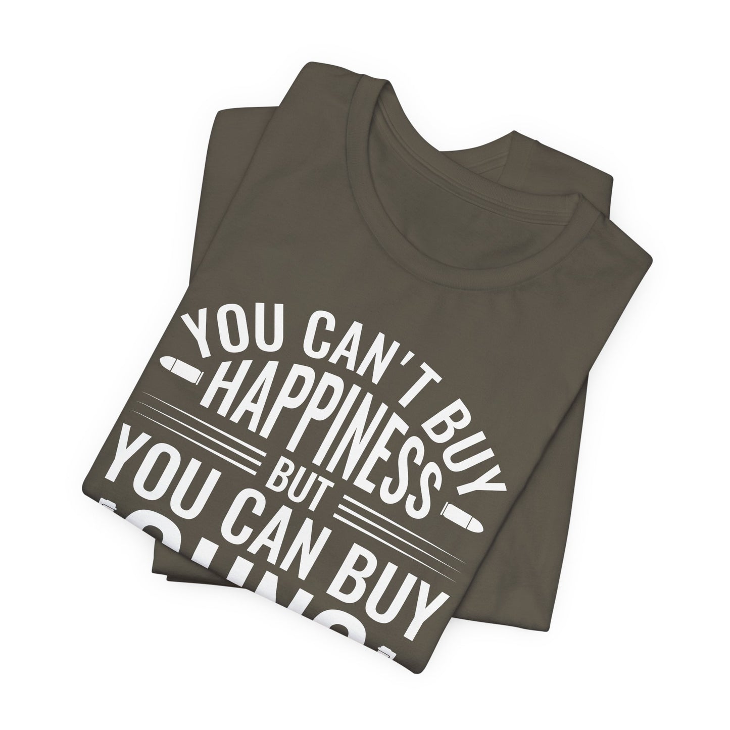 Gun Rights T-Shirt — "You Can't Buy Happiness But You Can Buy Guns" Graphic Tee