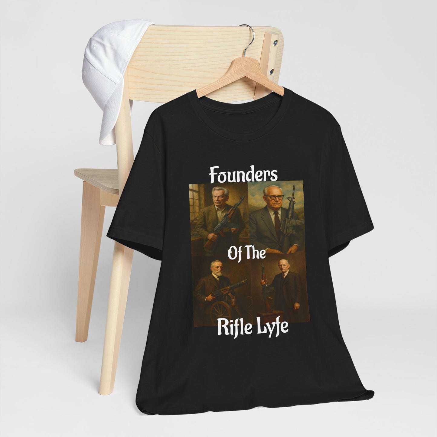 Founders of the Rifle Lyfe T-Shirt – Tactical Gun History Shirt for 2A Supporters, Military Gun Collectors & Patriotic Rifle Fans