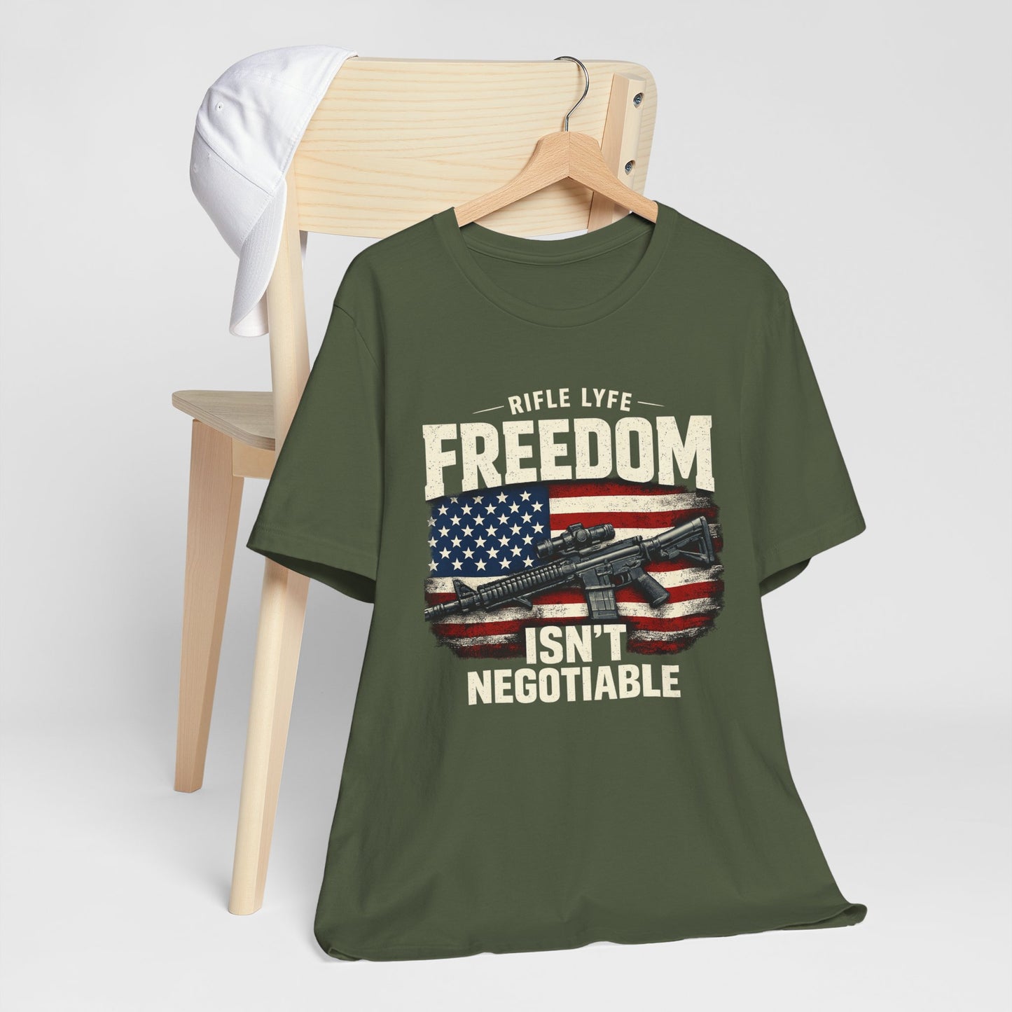 Freedom Is not Negotiable Shirt Patriotic Gun Shirt 2nd Amendment Shirt American Flag Shirt Tactical Shirt Pro Gun Tee Gift for Men