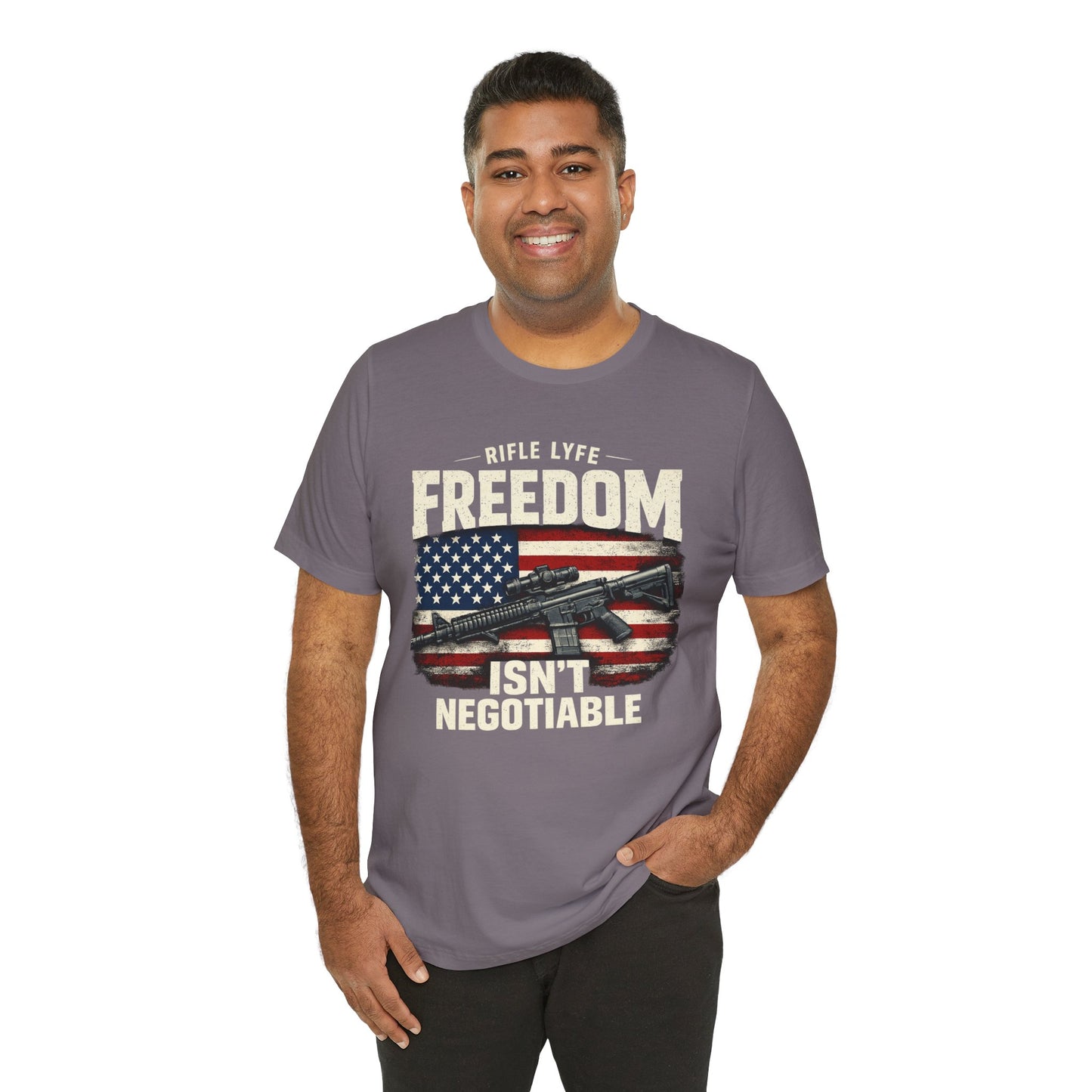 Freedom Is not Negotiable Shirt Patriotic Gun Shirt 2nd Amendment Shirt American Flag Shirt Tactical Shirt Pro Gun Tee Gift for Men