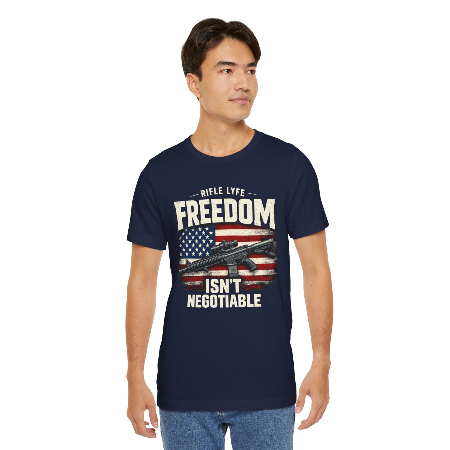 Freedom Is not Negotiable Shirt Patriotic Gun Shirt 2nd Amendment Shirt American Flag Shirt Tactical Shirt Pro Gun Tee Gift for Men