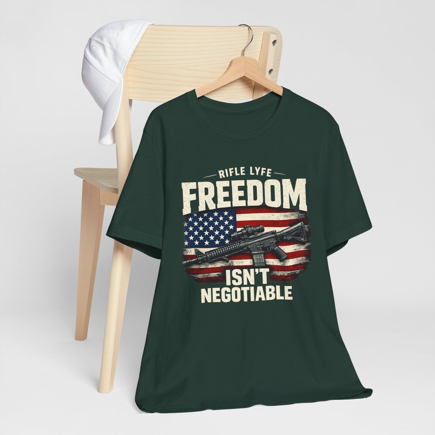 Freedom Is not Negotiable Shirt Patriotic Gun Shirt 2nd Amendment Shirt American Flag Shirt Tactical Shirt Pro Gun Tee Gift for Men