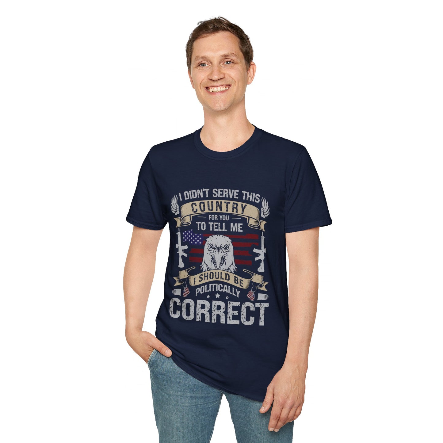 Patriotic Tee, Military shirt, American Flag and bald eagle.