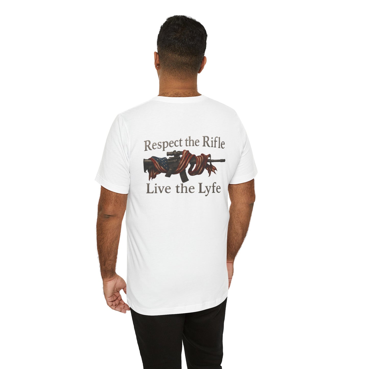 Rifle Lyfe Unisex Tee, Patriotic Flag Shirt, American Pride Clothing, 2nd Amendment Apparel, Gun Rights Merch.