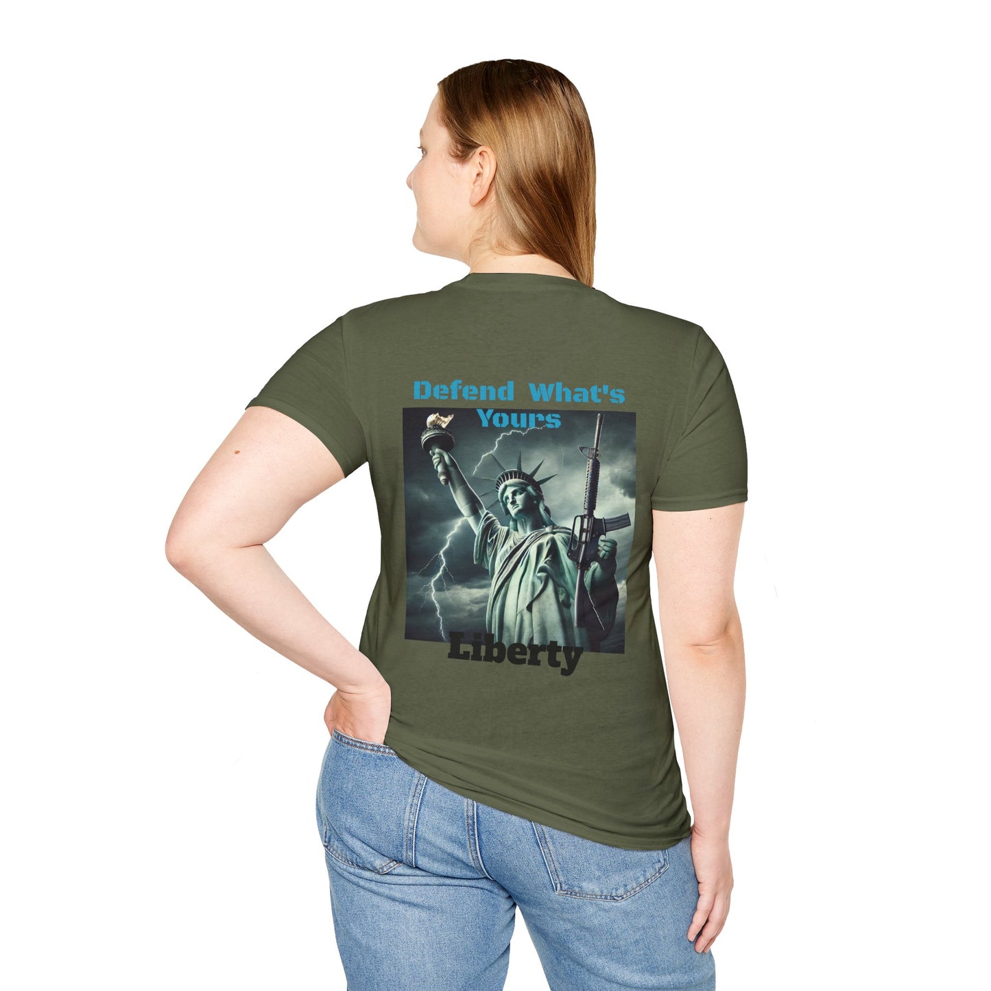 Patriotic Tee, Gun Rights Shirt, Liberty Rifle Top, Independence Day Apparel, American Pride Tshirt