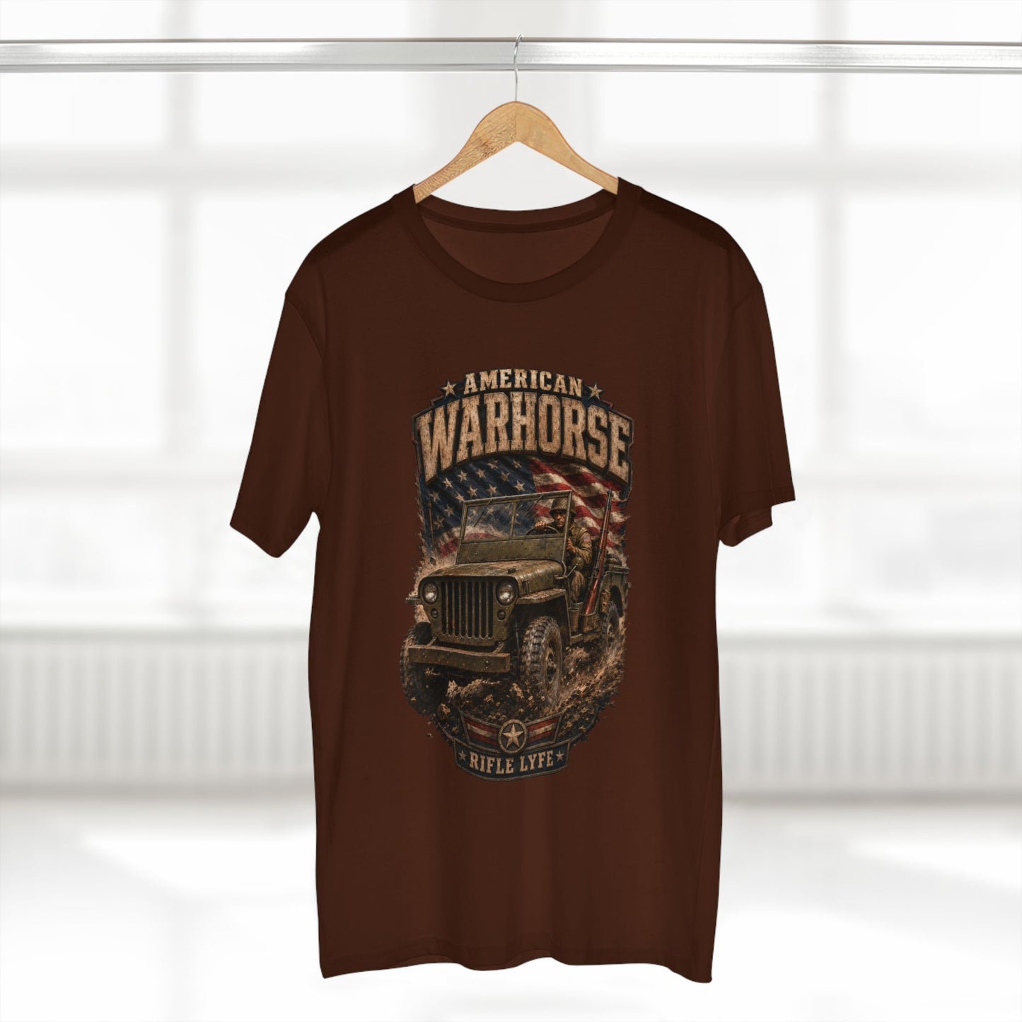 Military Jeep & American Flag Tee