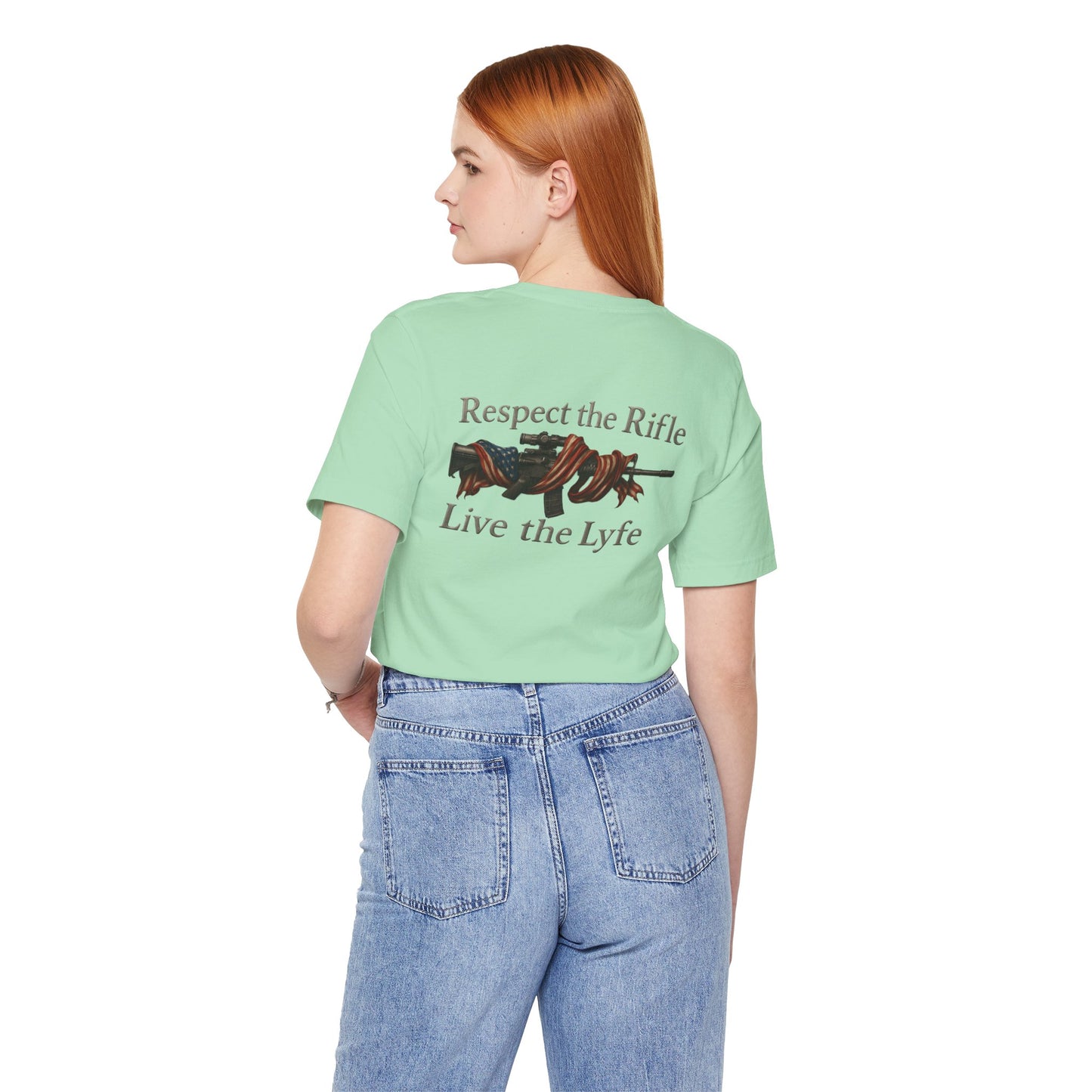 Rifle Lyfe Unisex Tee, Patriotic Flag Shirt, American Pride Clothing, 2nd Amendment Apparel, Gun Rights Merch.