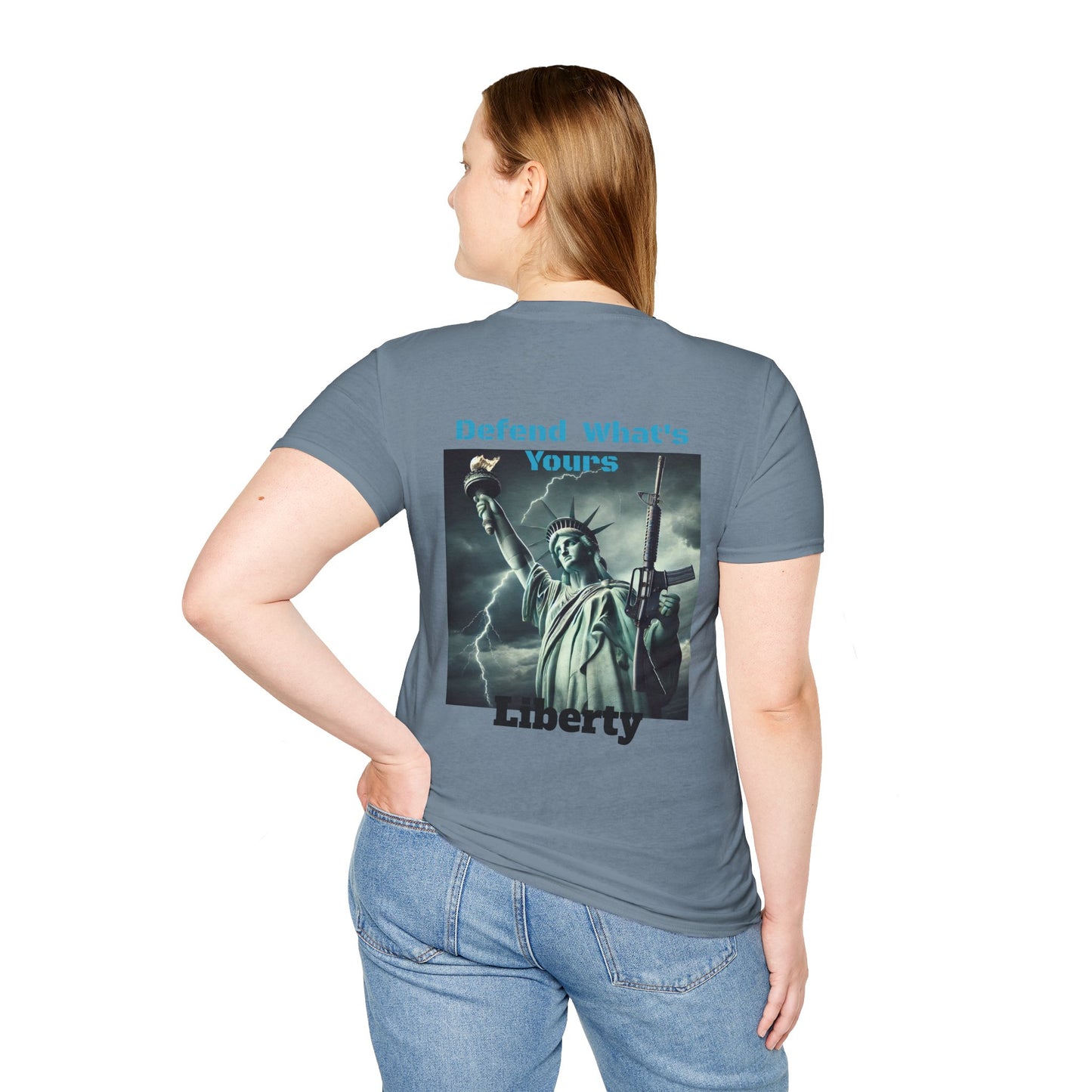 Patriotic Tee, Gun Rights Shirt, Liberty Rifle Top, Independence Day Apparel, American Pride Tshirt