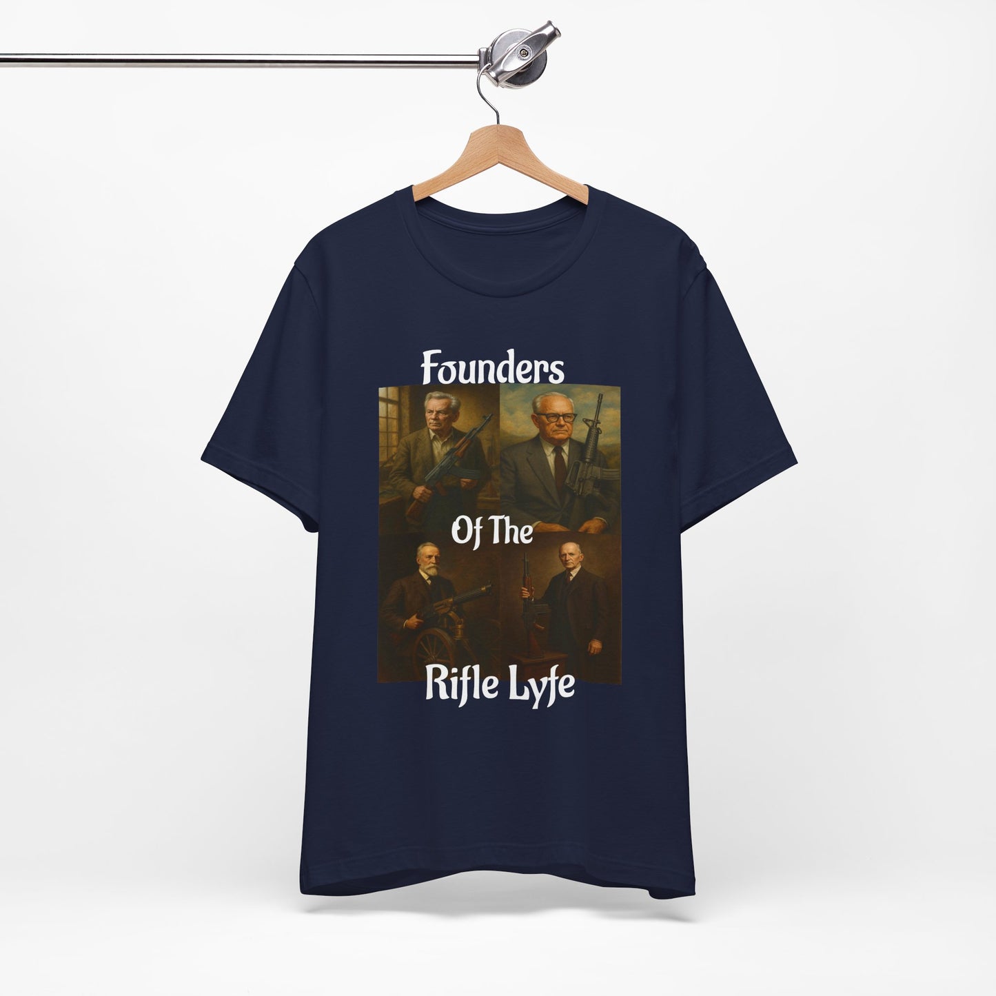Founders of the Rifle Lyfe T-Shirt – Tactical Gun History Shirt for 2A Supporters, Military Gun Collectors & Patriotic Rifle Fans