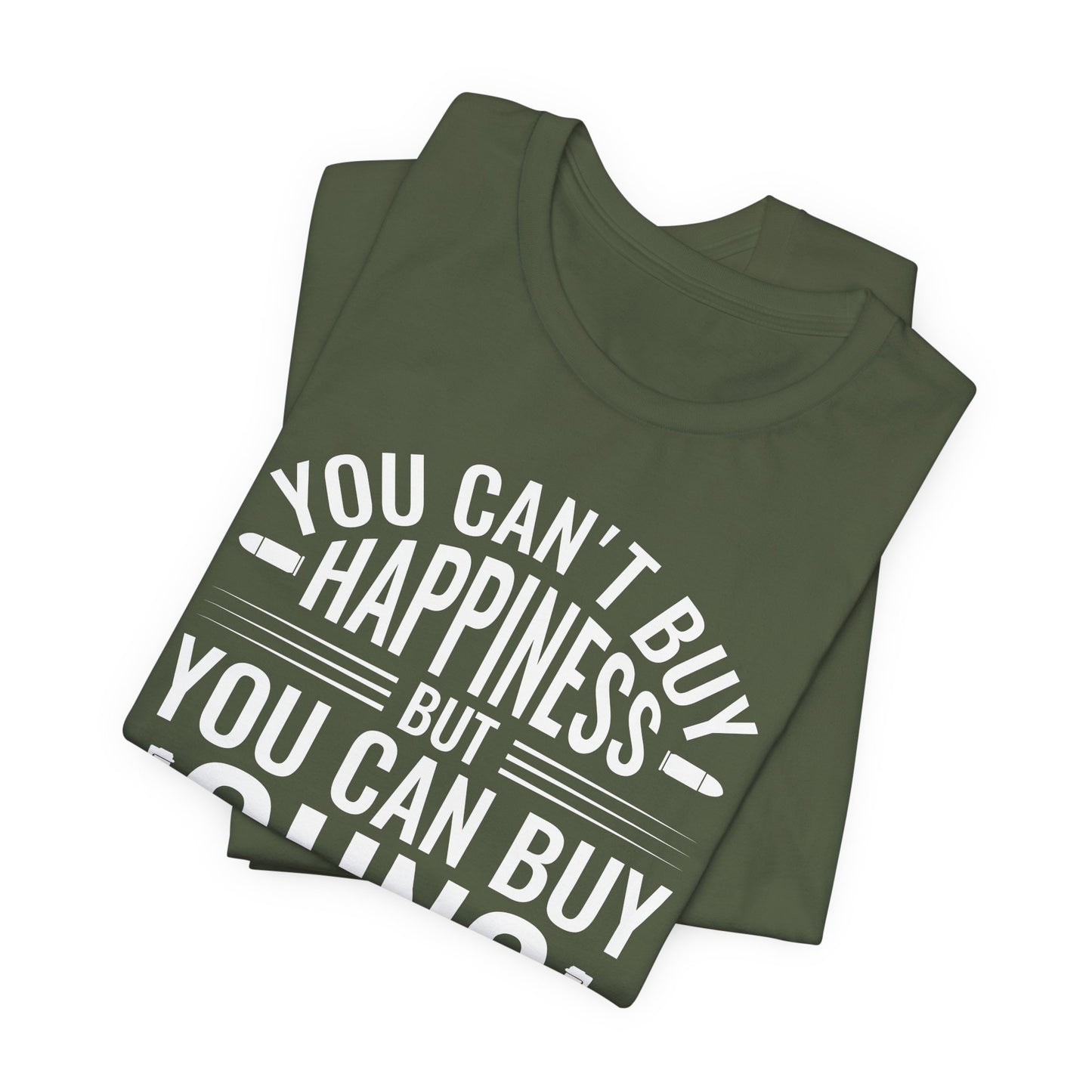 Gun Rights T-Shirt — "You Can't Buy Happiness But You Can Buy Guns" Graphic Tee