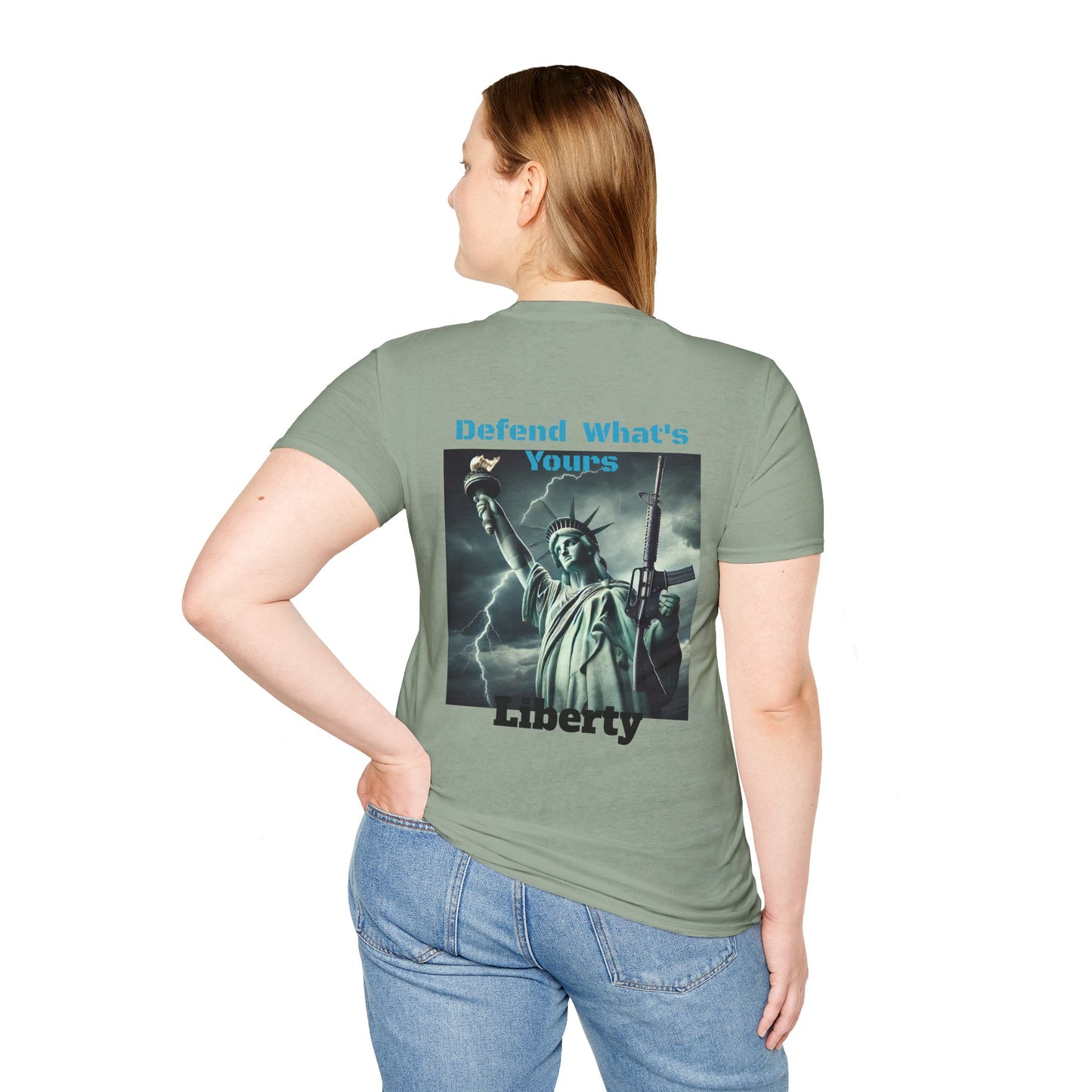 Patriotic Tee, Gun Rights Shirt, Liberty Rifle Top, Independence Day Apparel, American Pride Tshirt