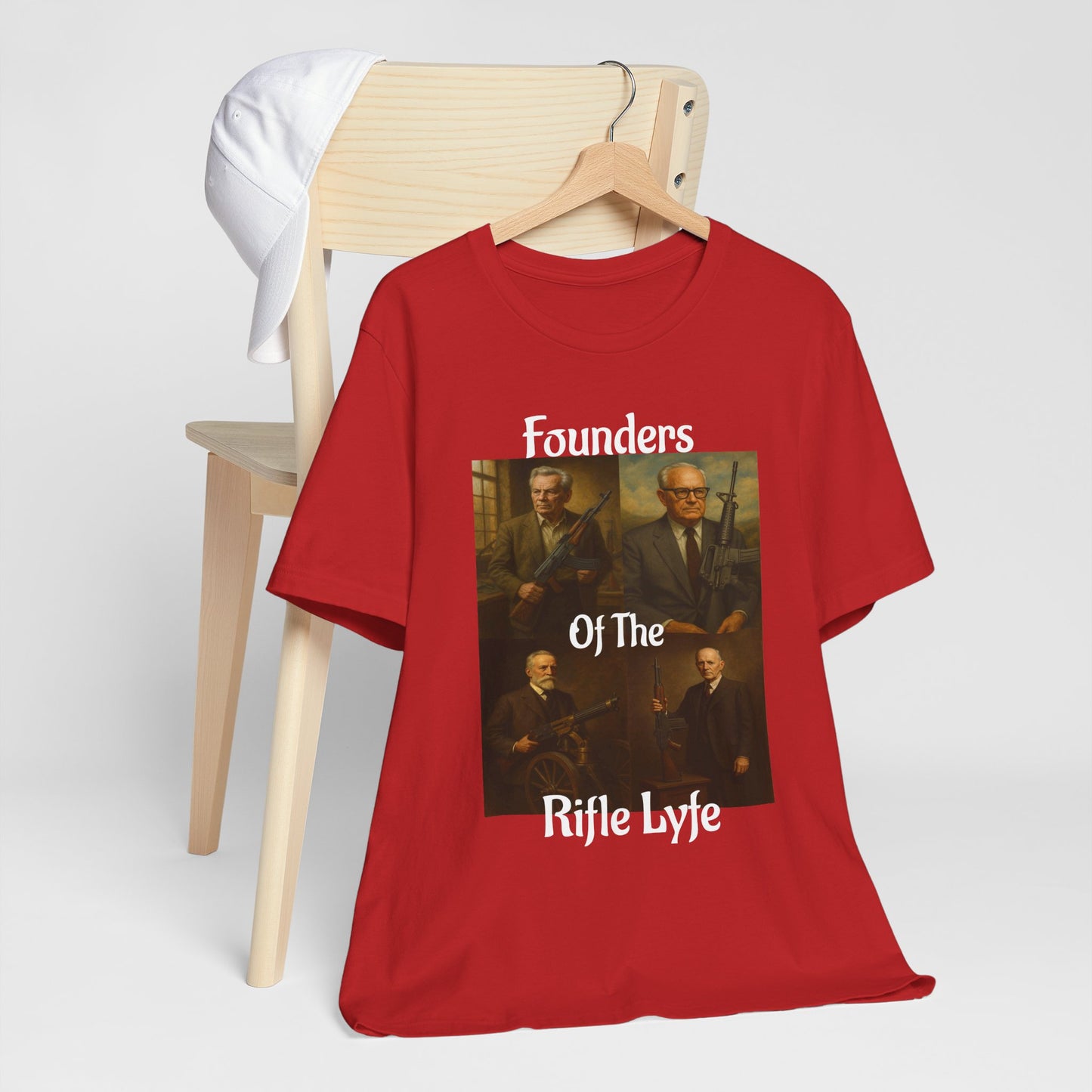 Founders of the Rifle Lyfe T-Shirt – Tactical Gun History Shirt for 2A Supporters, Military Gun Collectors & Patriotic Rifle Fans