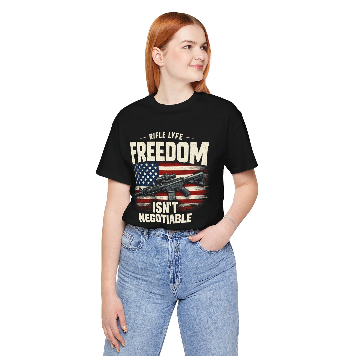 Freedom Is not Negotiable Shirt Patriotic Gun Shirt 2nd Amendment Shirt American Flag Shirt Tactical Shirt Pro Gun Tee Gift for Men