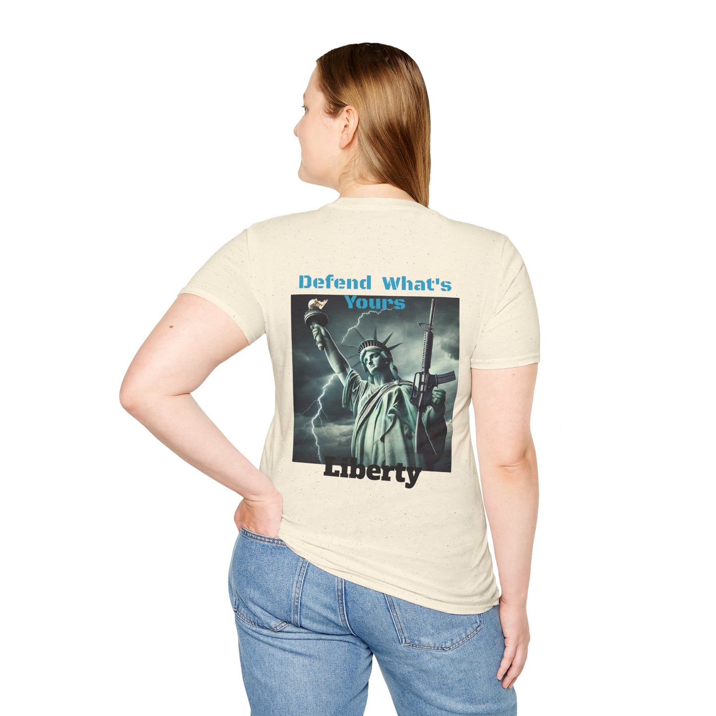 Patriotic Tee, Gun Rights Shirt, Liberty Rifle Top, Independence Day Apparel, American Pride Tshirt